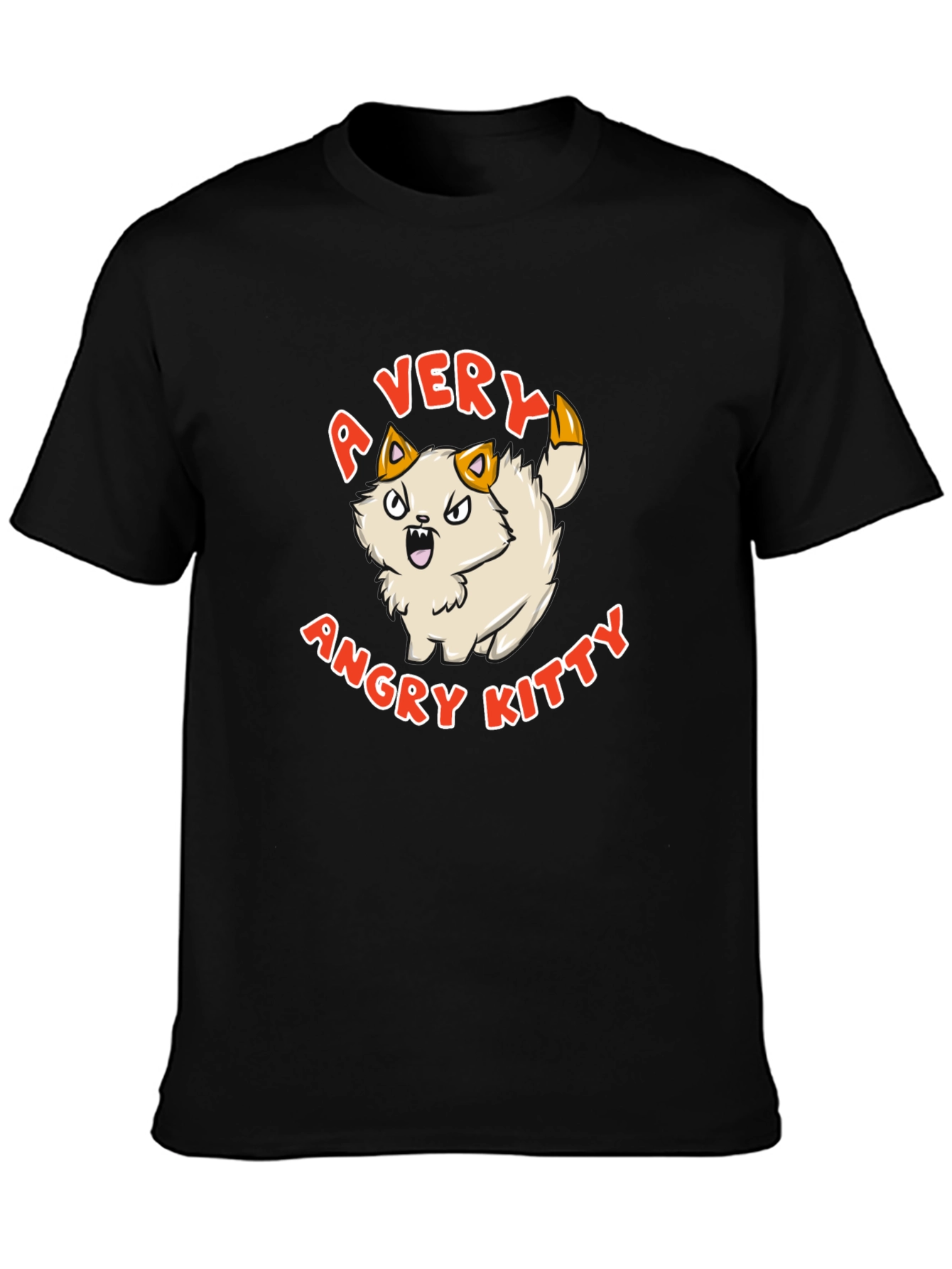 A Very Angry Kitty T-Shirt - Cotton Blend