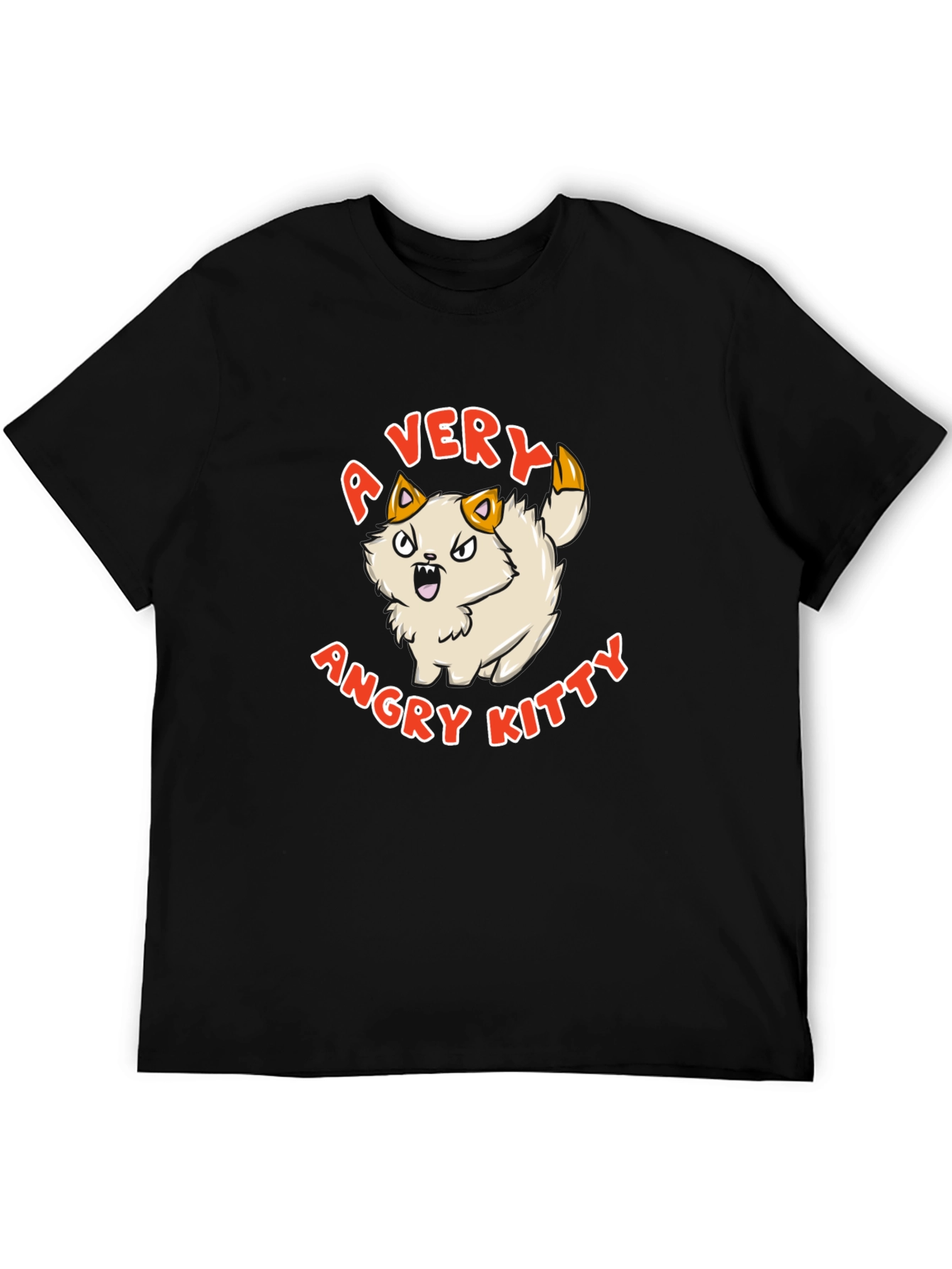 A Very Angry Kitty T-Shirt - Cotton Blend