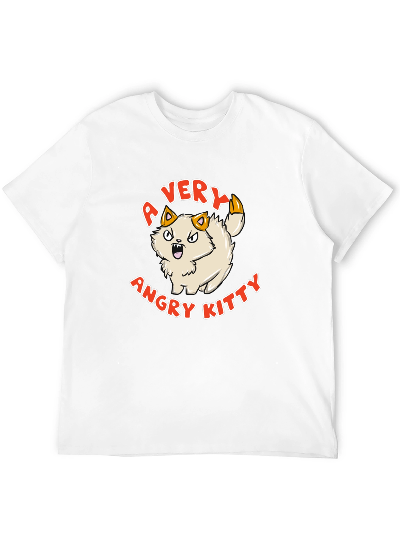 A Very Angry Kitty T-Shirt - Cotton Blend