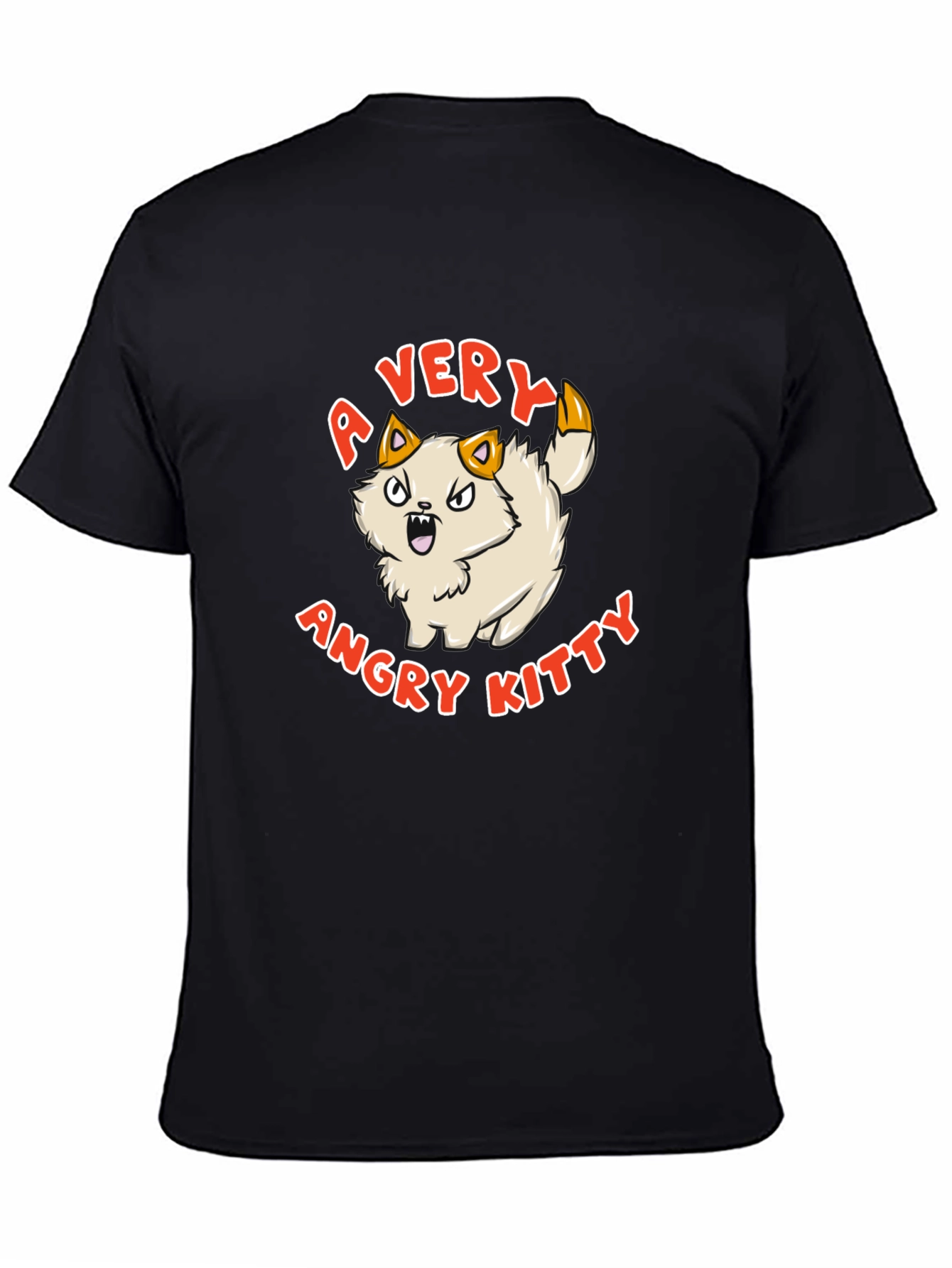 A Very Angry Kitty T-Shirt - Cotton Blend