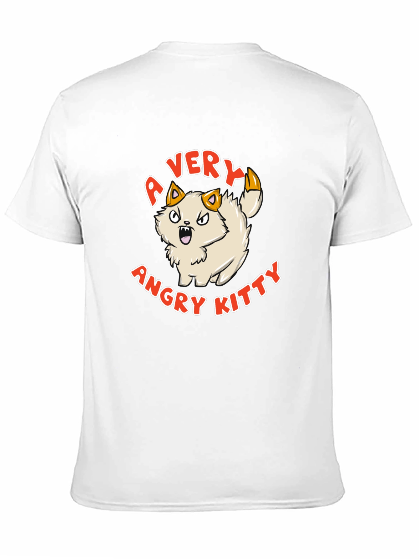 A Very Angry Kitty T-Shirt - Cotton Blend