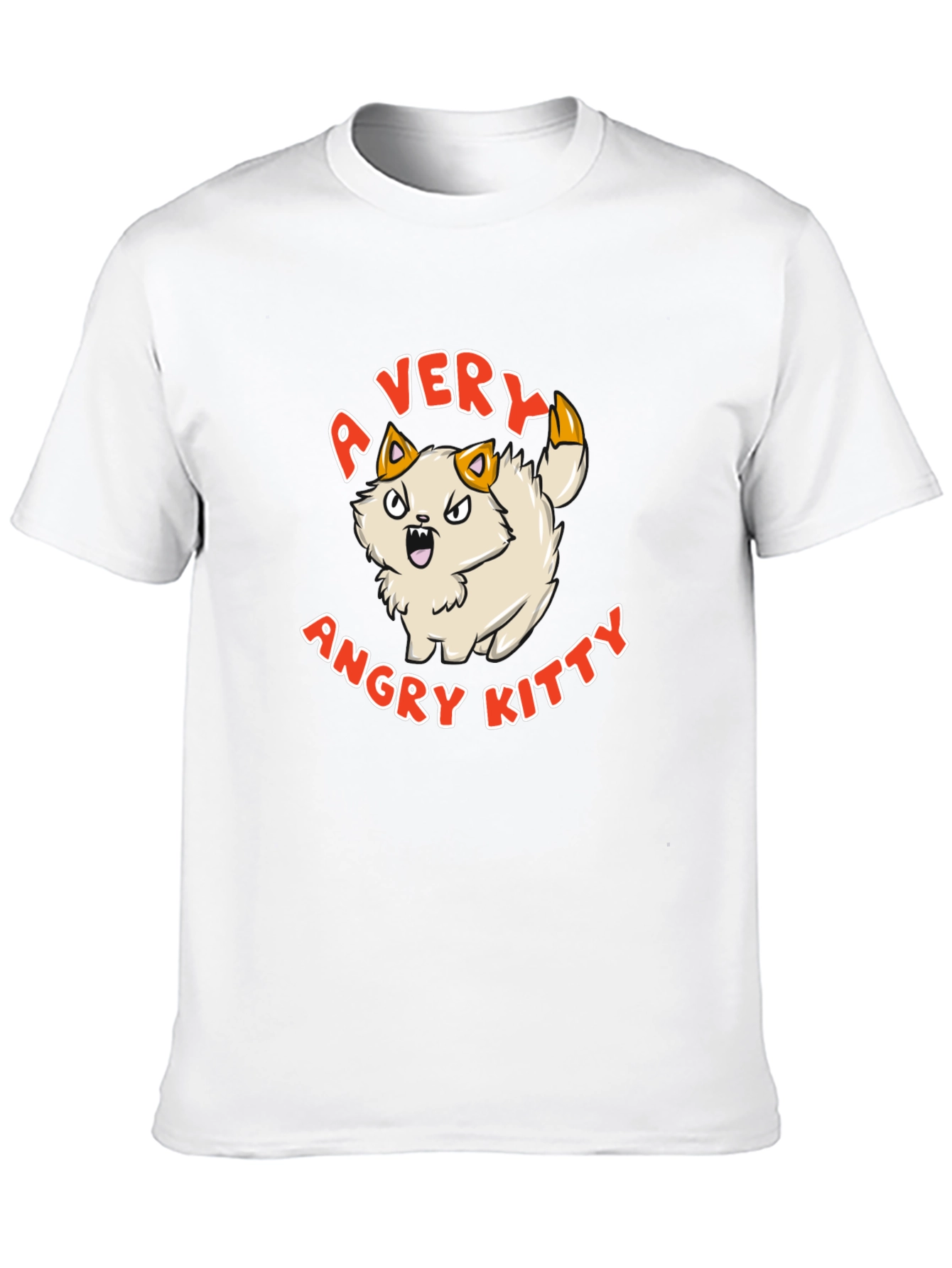 A Very Angry Kitty T-Shirt - Cotton Blend