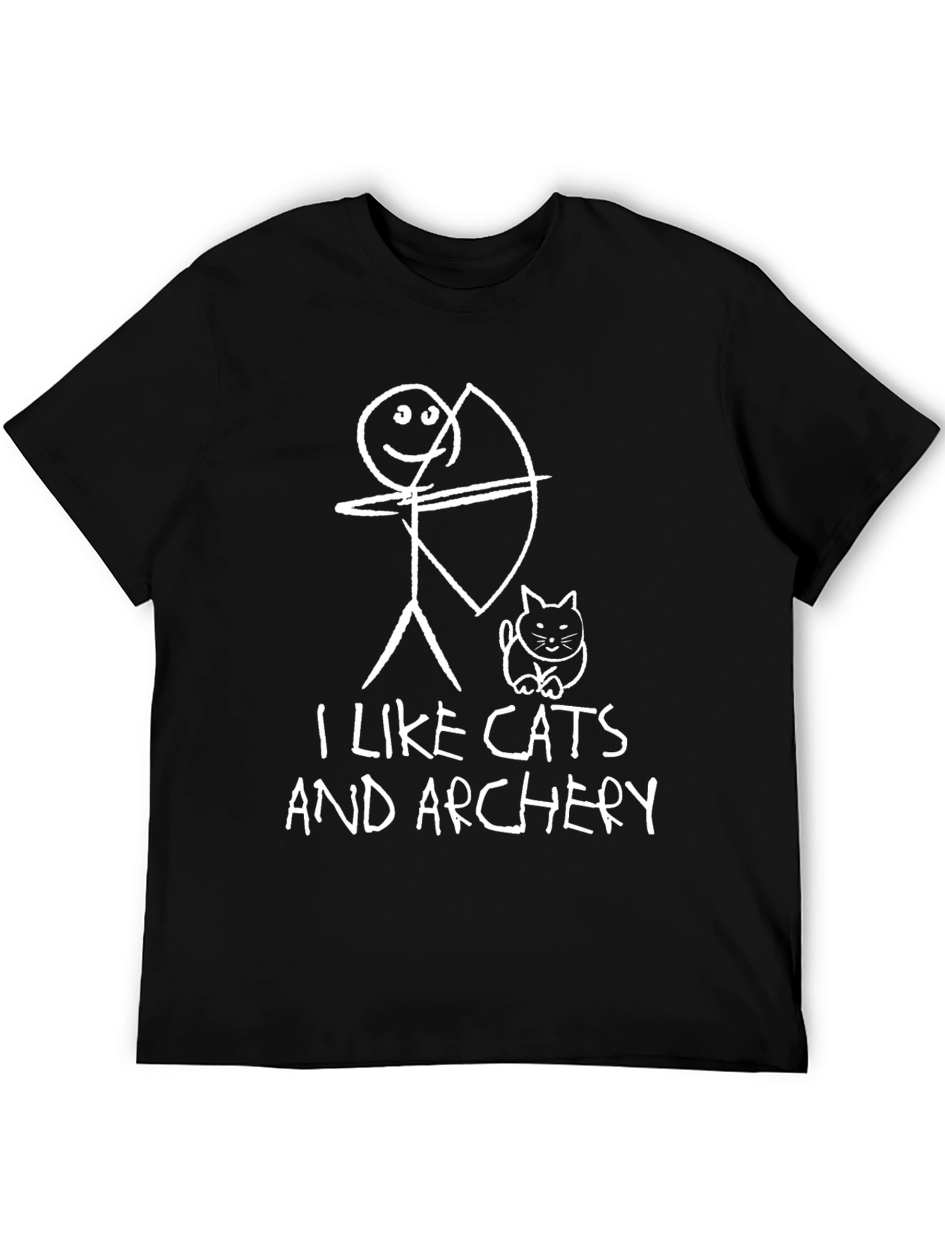 I Like Cats and Archery Graphic Tee