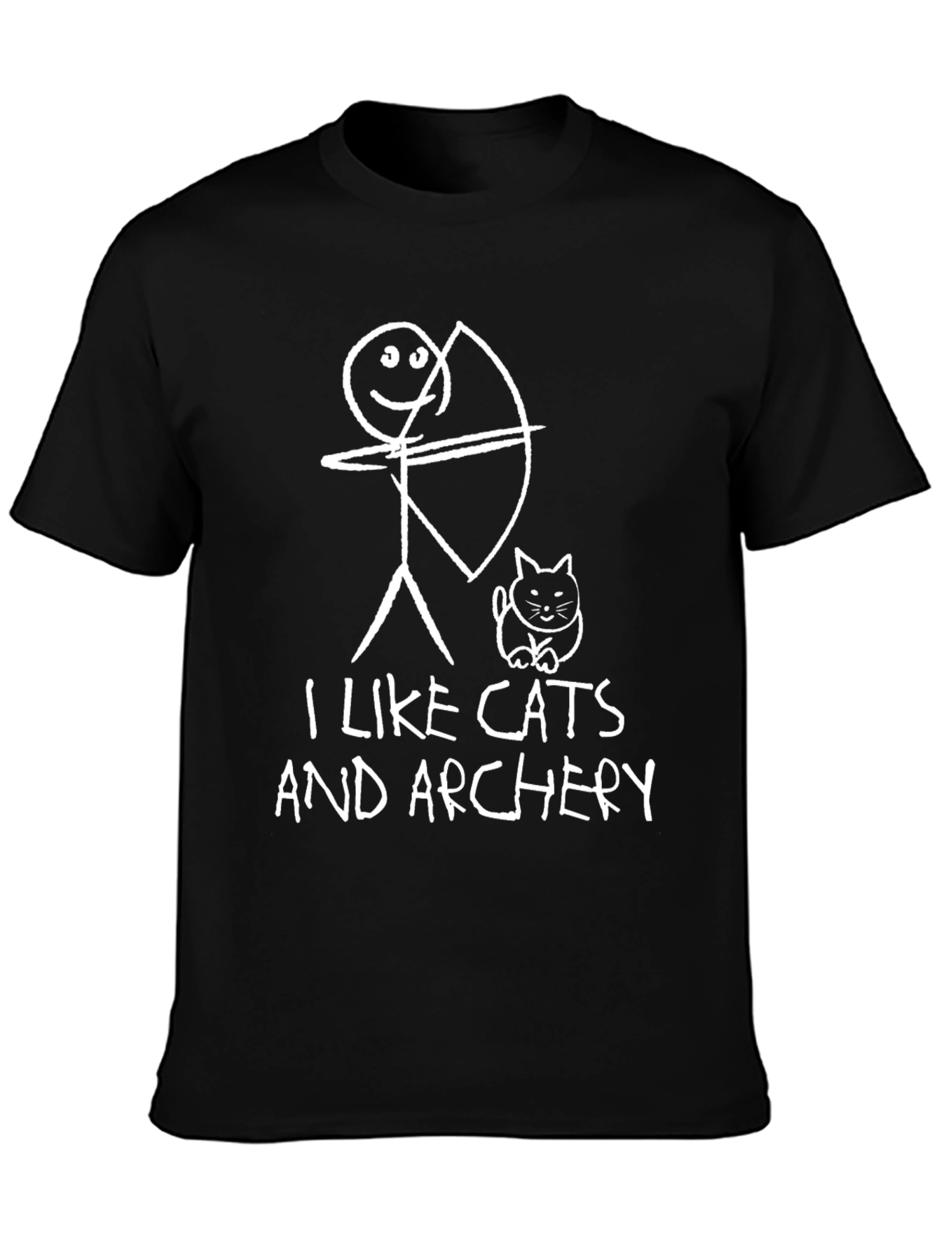 I Like Cats and Archery Graphic Tee