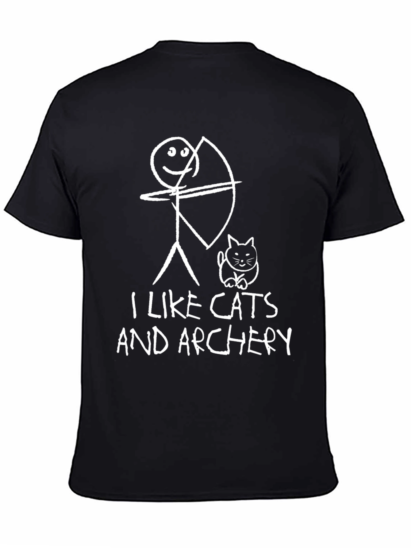 I Like Cats and Archery Graphic Tee