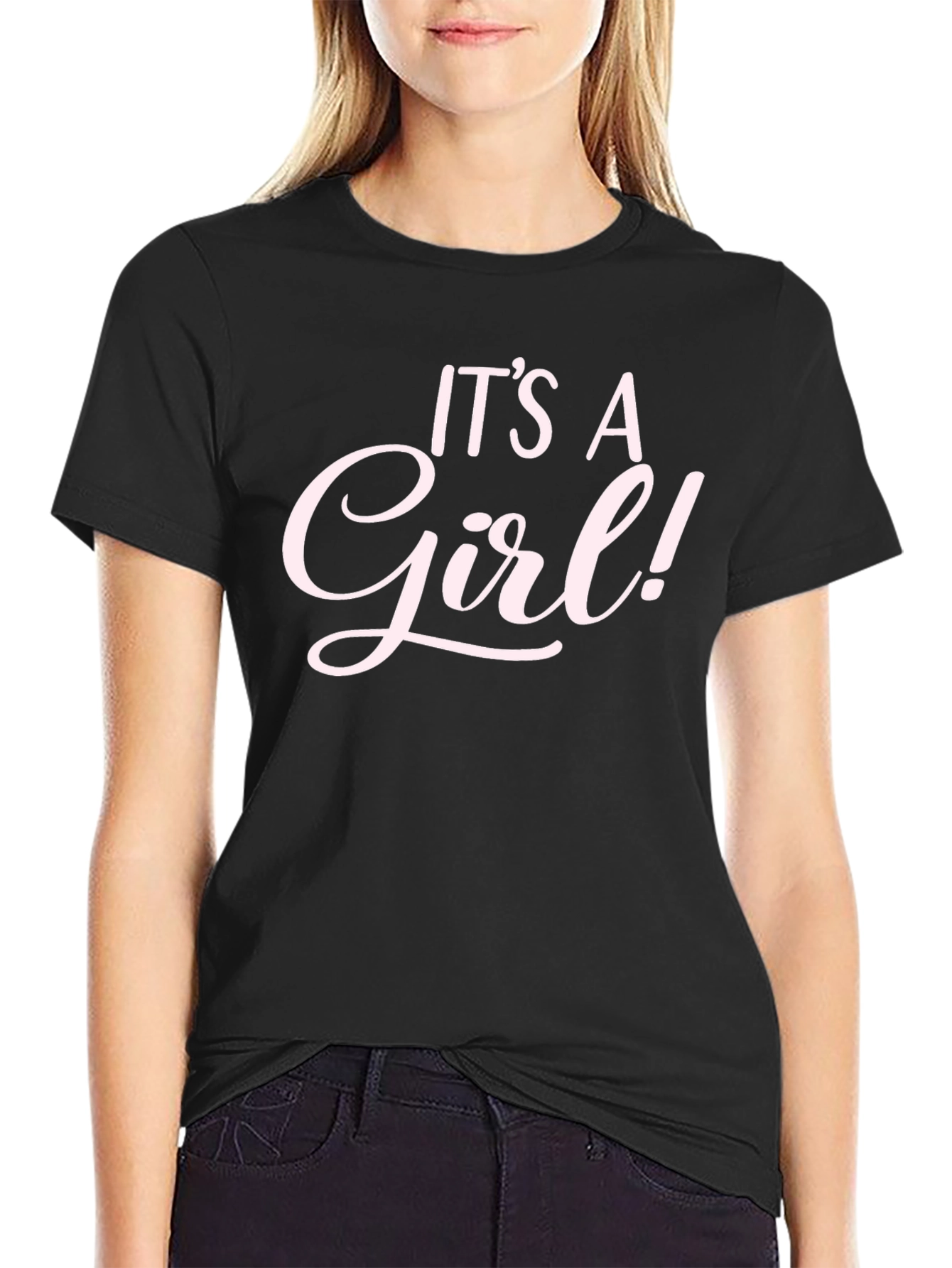Its a Girl! Baby Shower Tee - Black