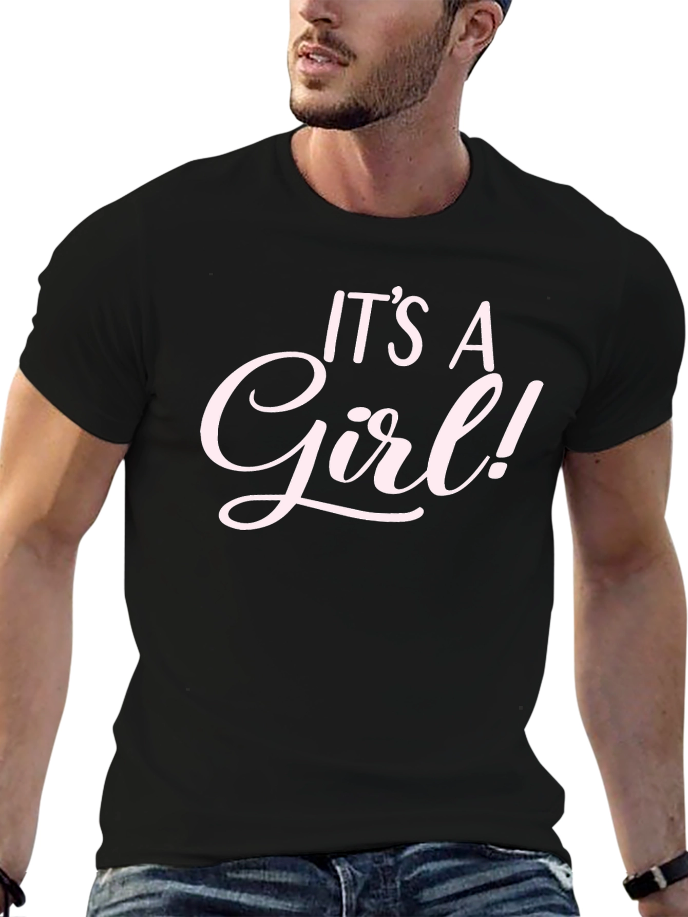 Its a Girl! Baby Shower Tee - Black
