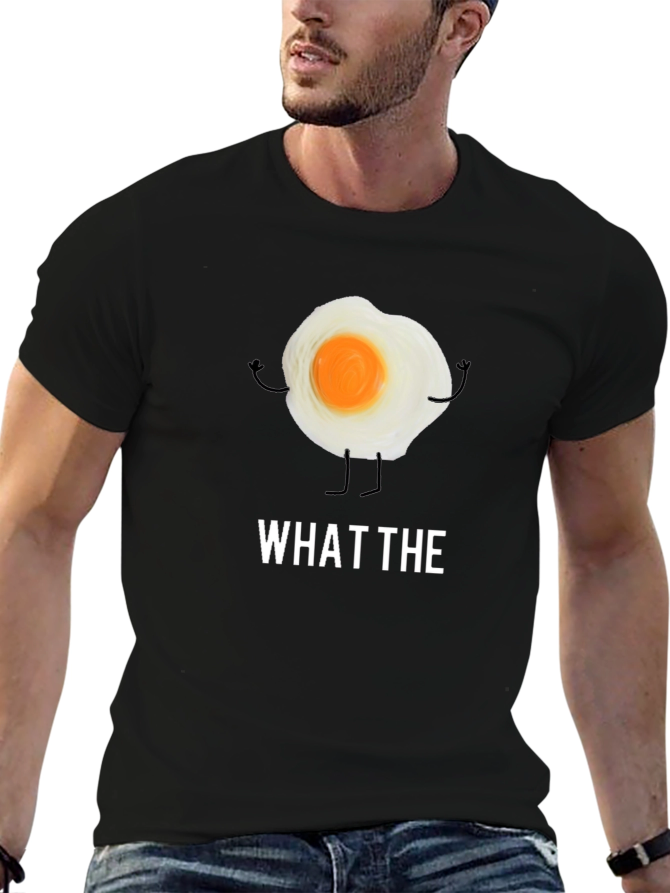 What The Egg Funny T-Shirt - Black