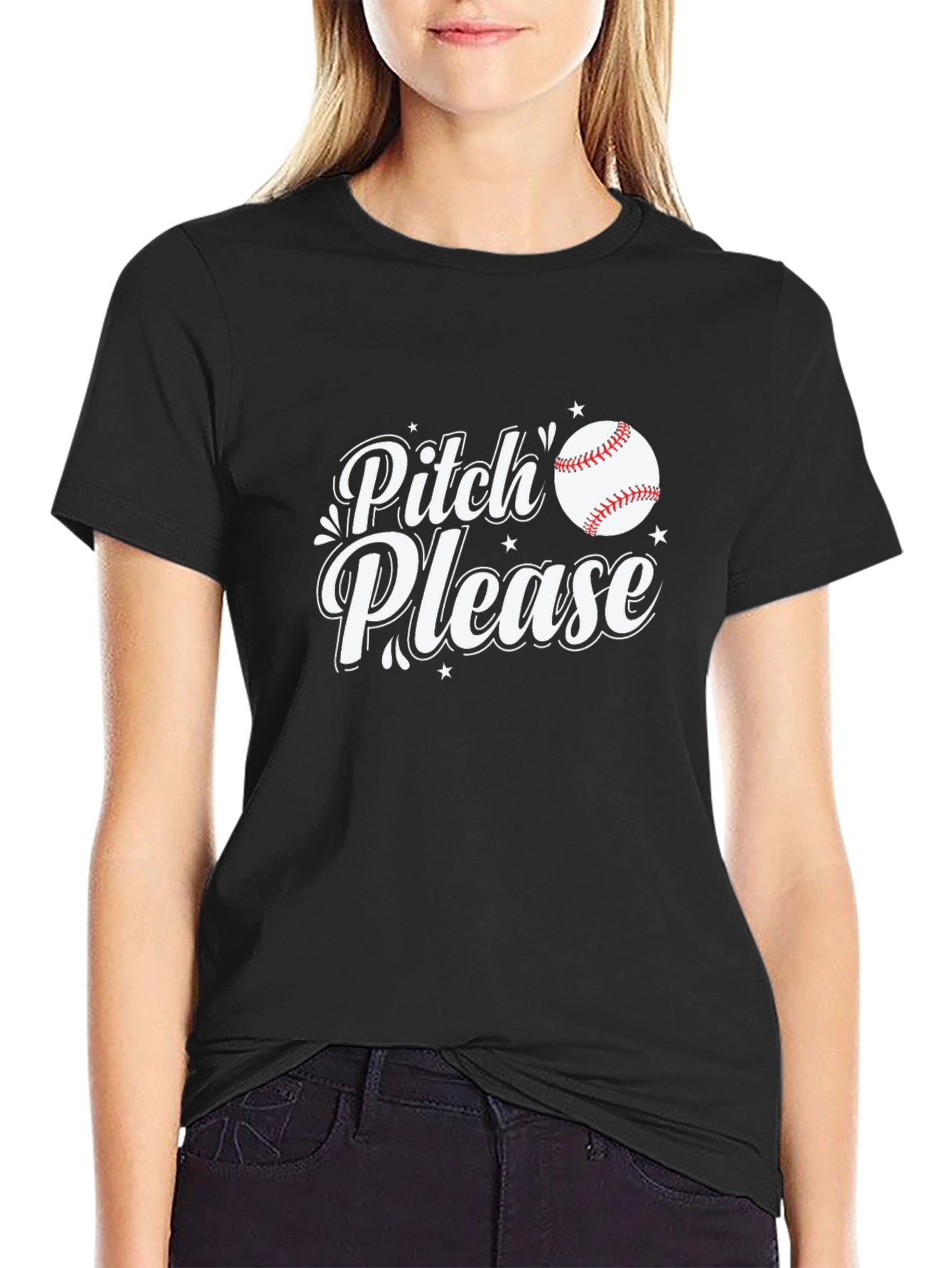 Pitch Please Baseball T-Shirt - Funny Sport Tee