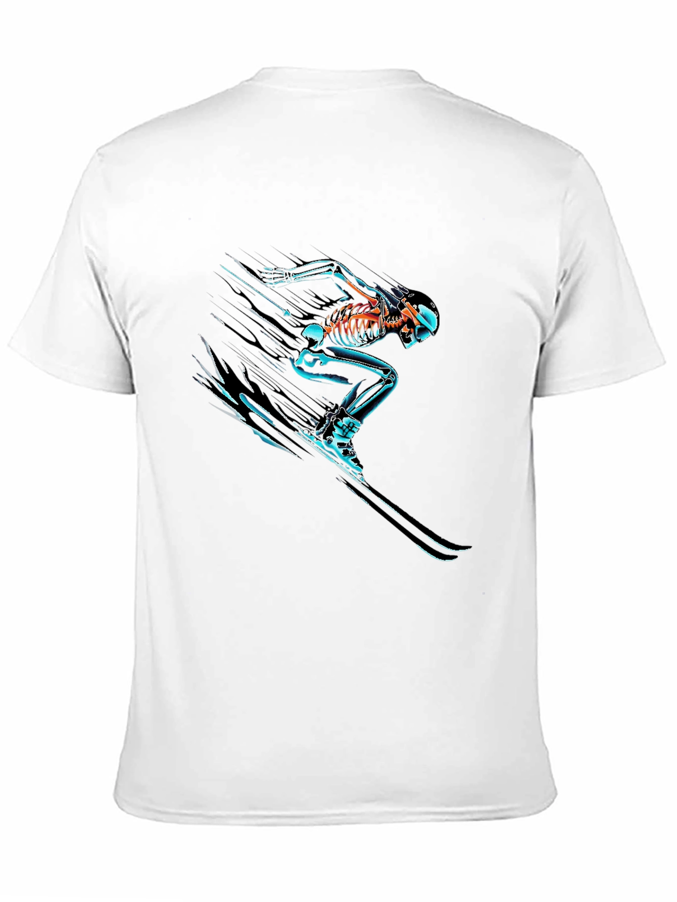 Skeleton Ski T-Shirt - Black Graphic Tee