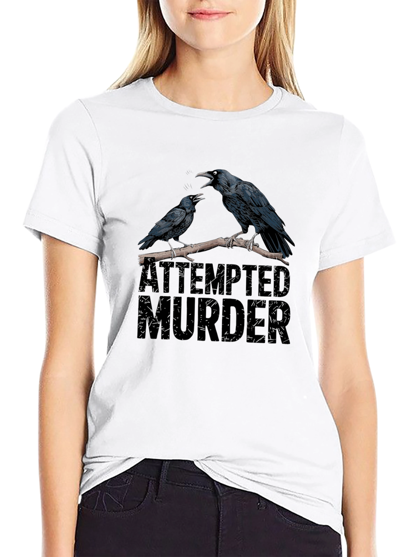 Attempted Murder Raven Graphic Tee