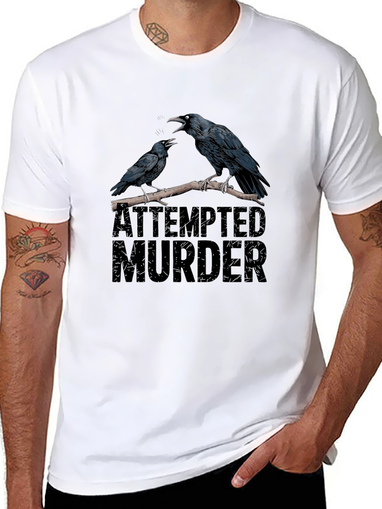 Attempted Murder Raven Graphic Tee