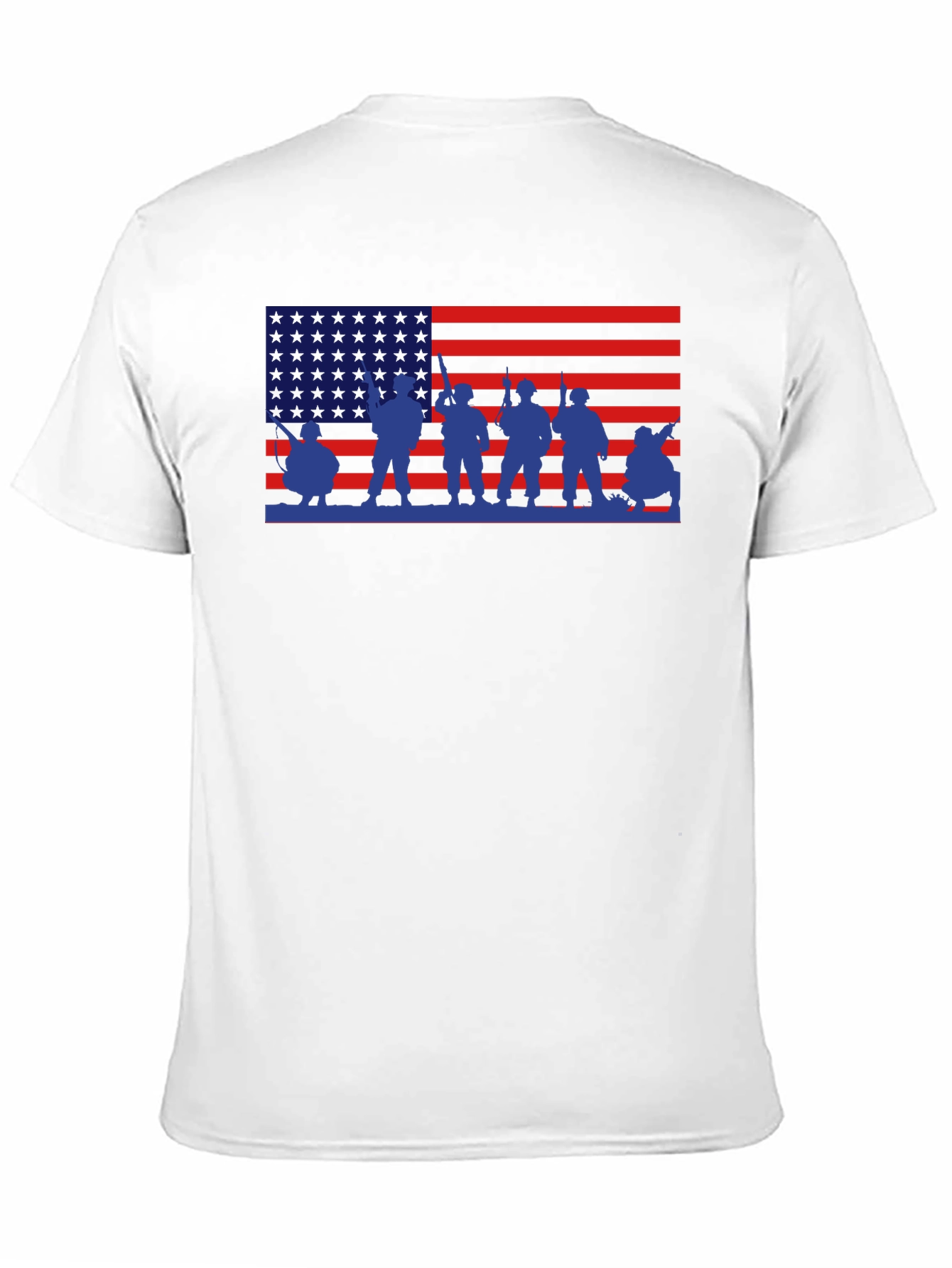 Patriotic American Flag Military Graphic T-Shirt