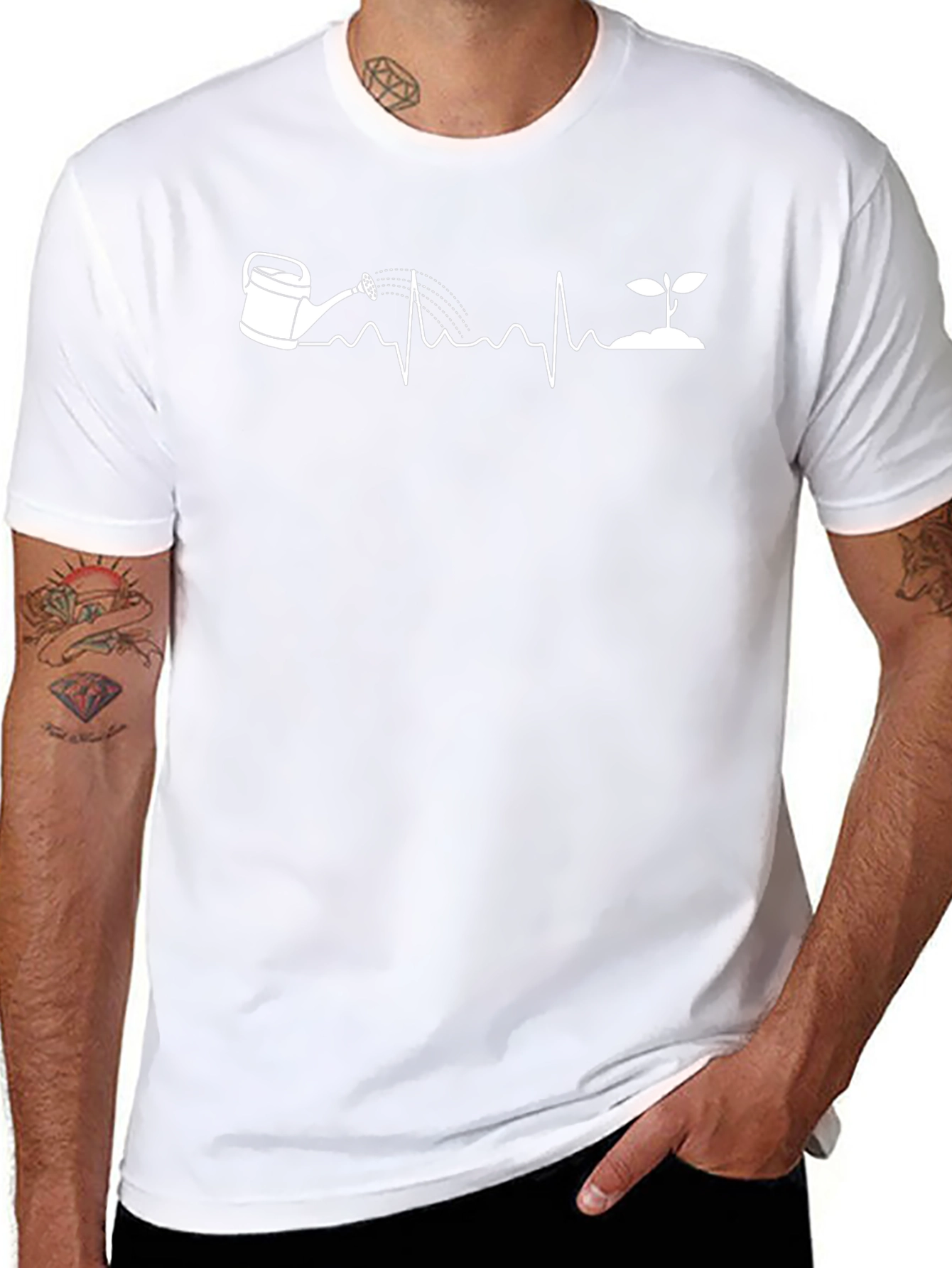 Gardener Heartbeat T-Shirt - Black