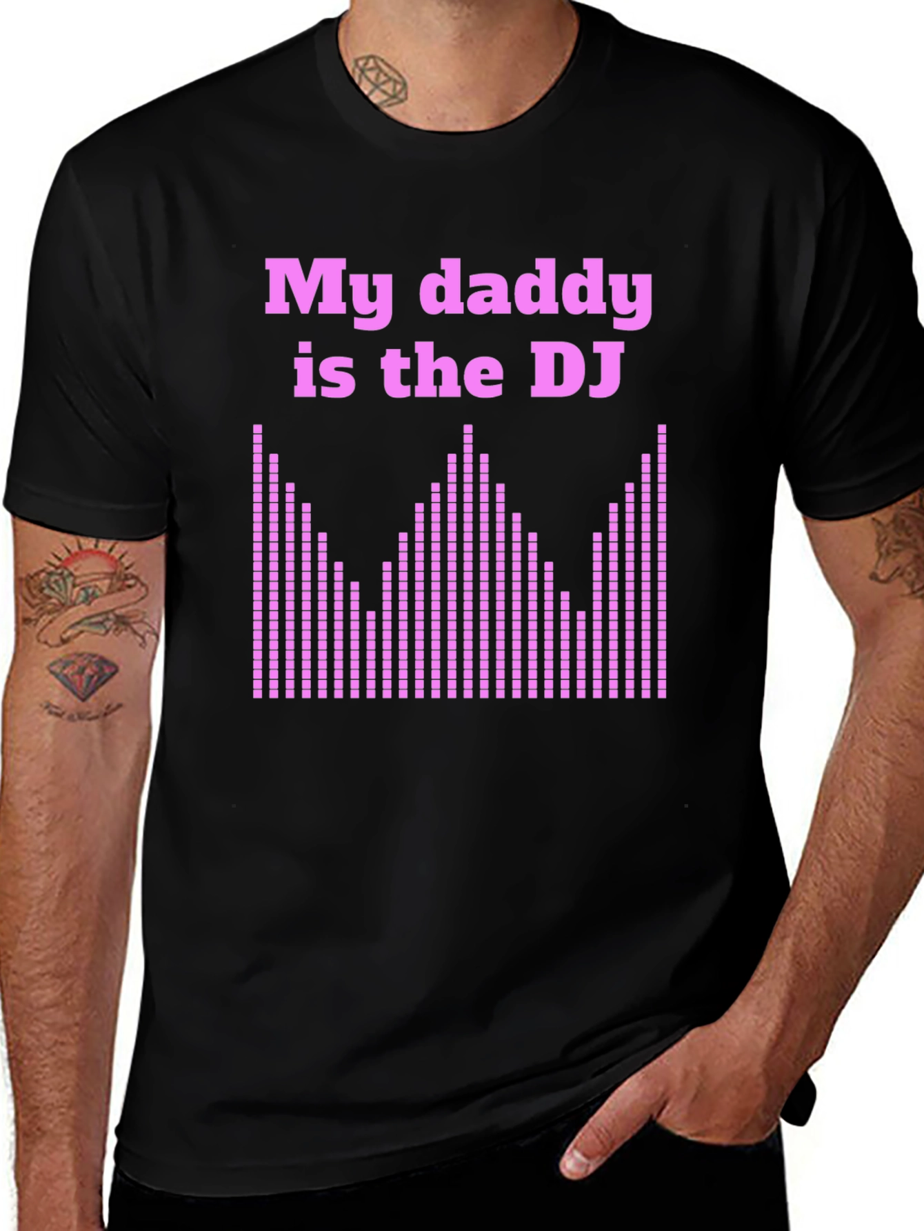 My Daddy is the DJ Black T-Shirt