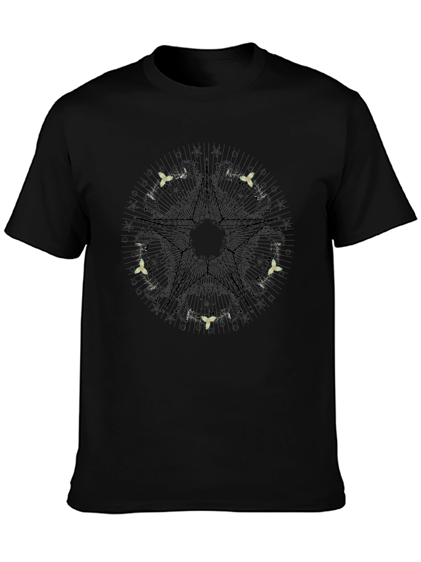 Star Mandala Graphic Black Tee