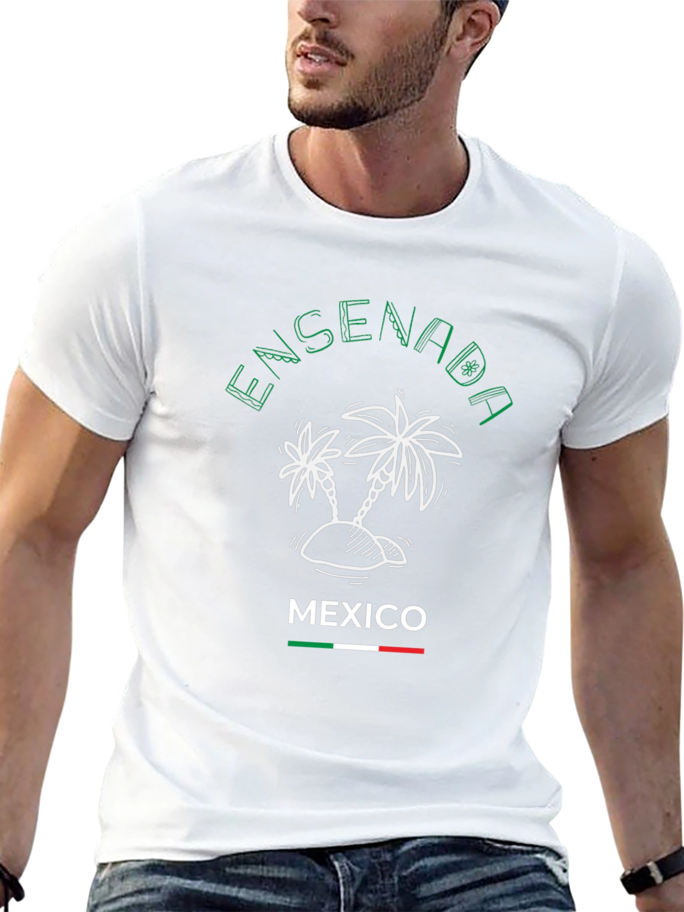 Ensenada Mexico Palm Tree Graphic T-Shirt