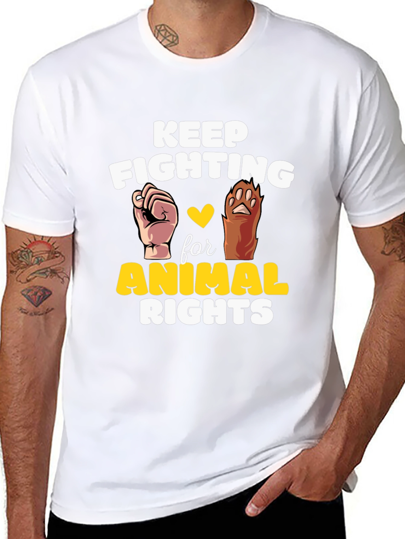 Animal Rights Tee - Keep Fighting for Animals