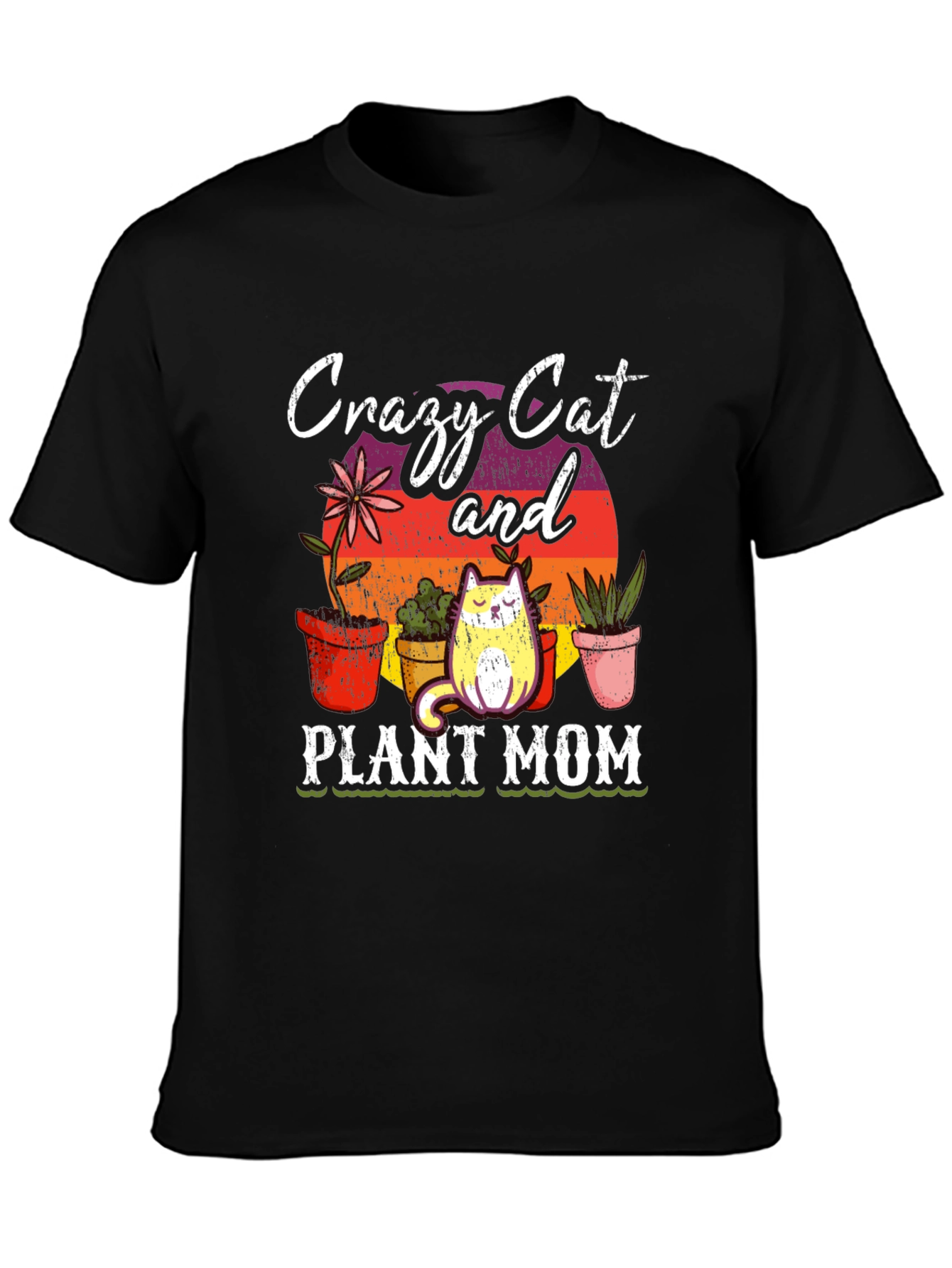 Crazy Cat & Plant Mom T-Shirt