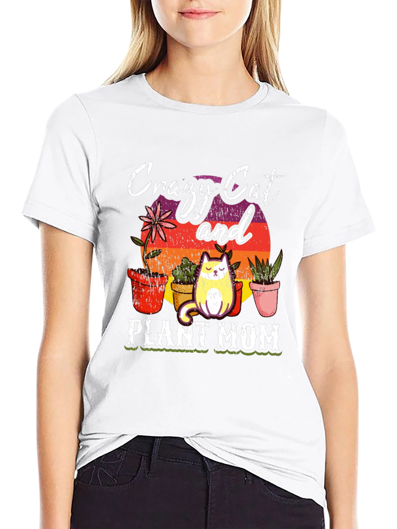 Crazy Cat & Plant Mom T-Shirt