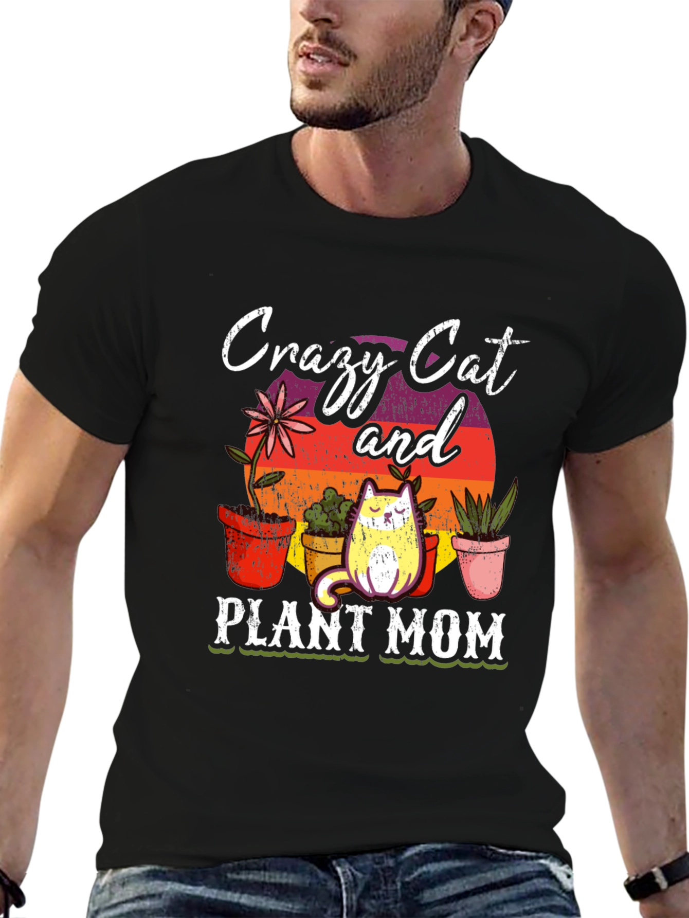 Crazy Cat & Plant Mom T-Shirt