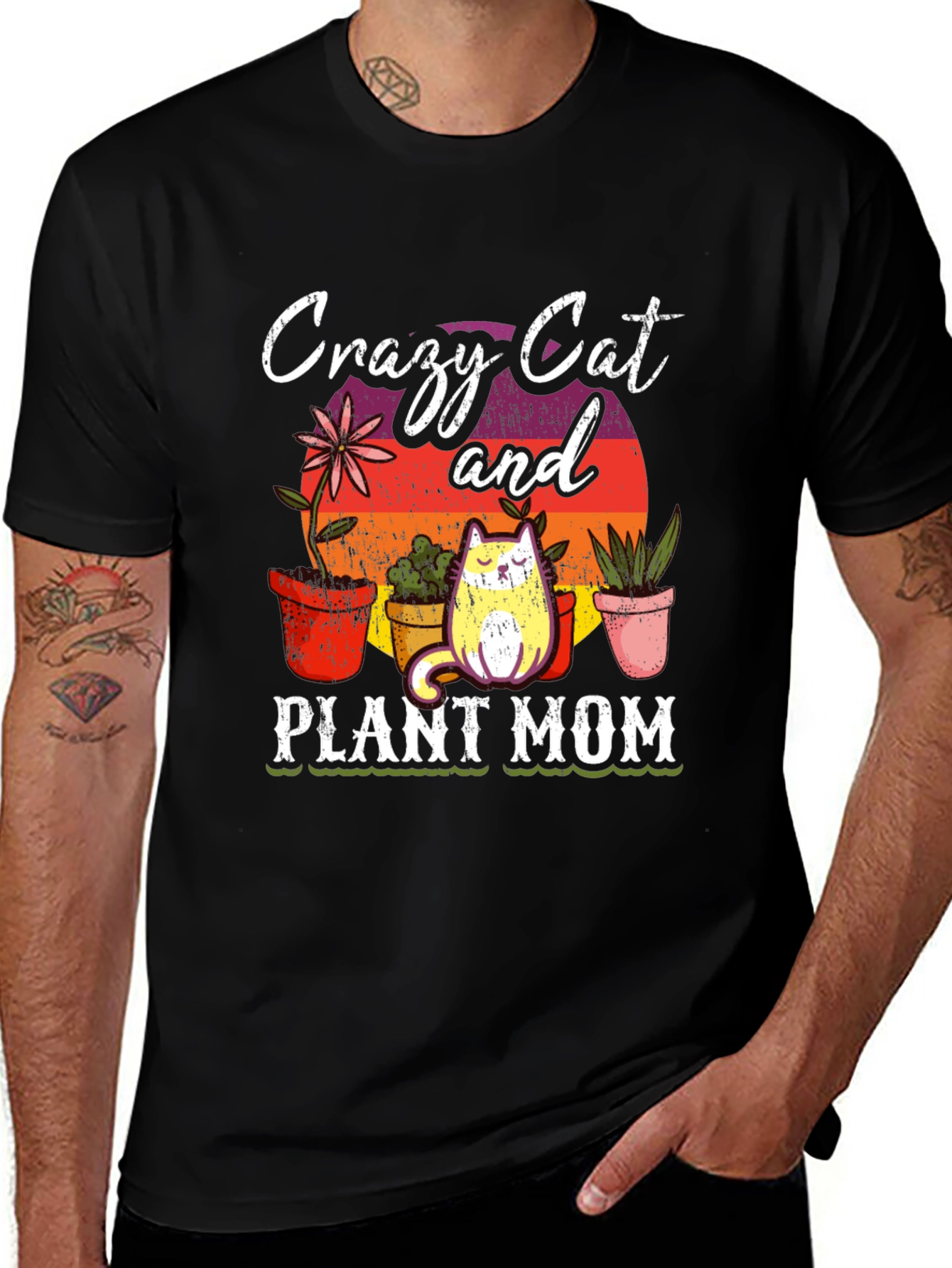Crazy Cat & Plant Mom T-Shirt