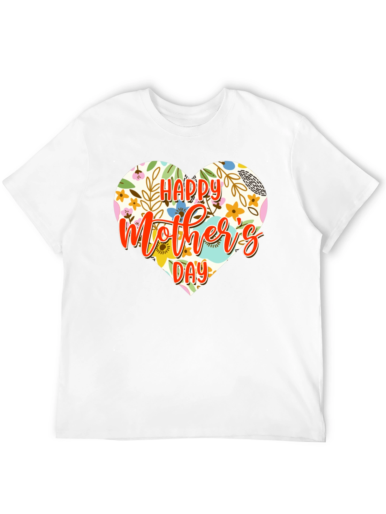 Happy Mothers Day Floral Heart T-Shirt