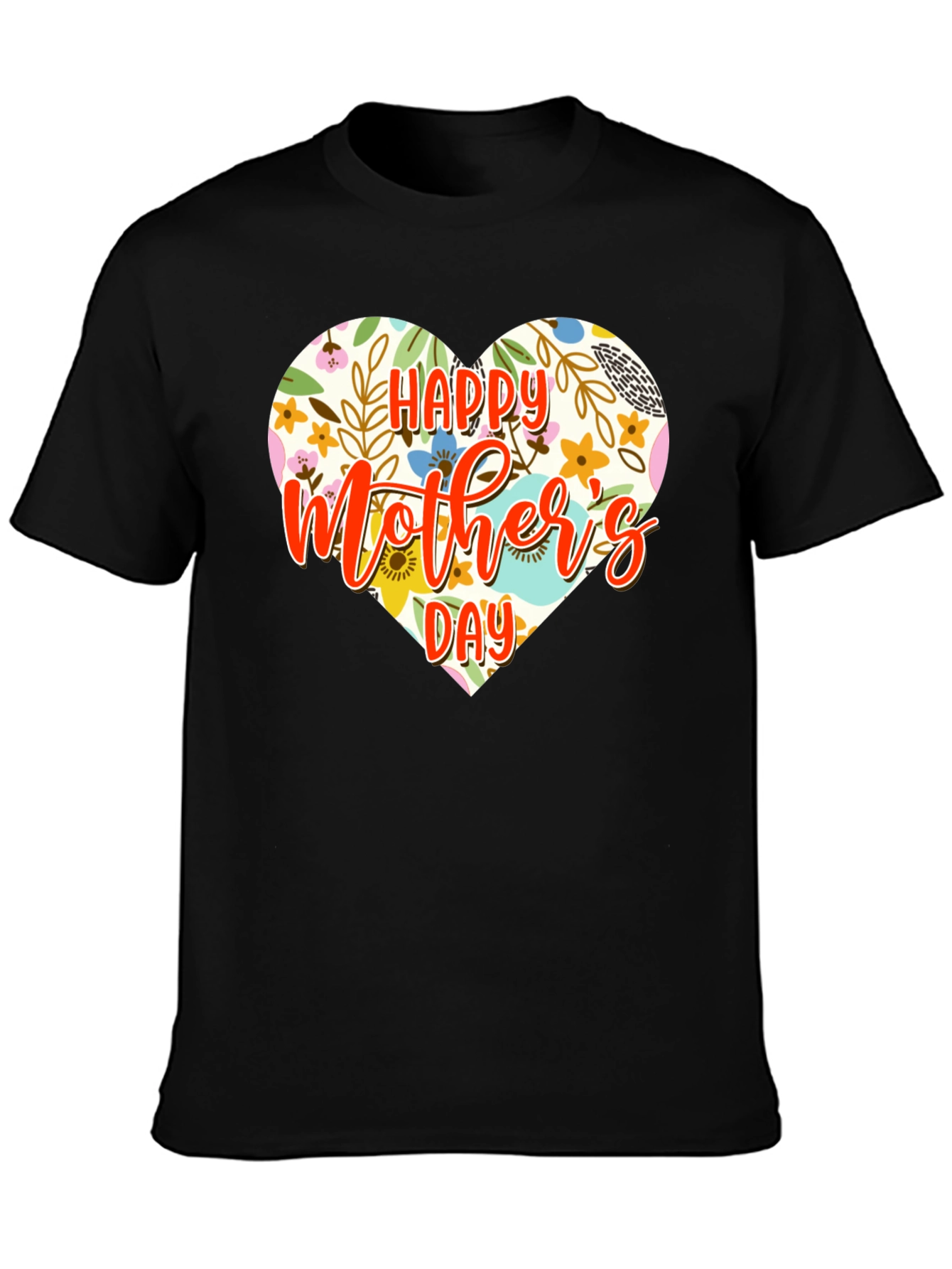 Happy Mothers Day Floral Heart T-Shirt
