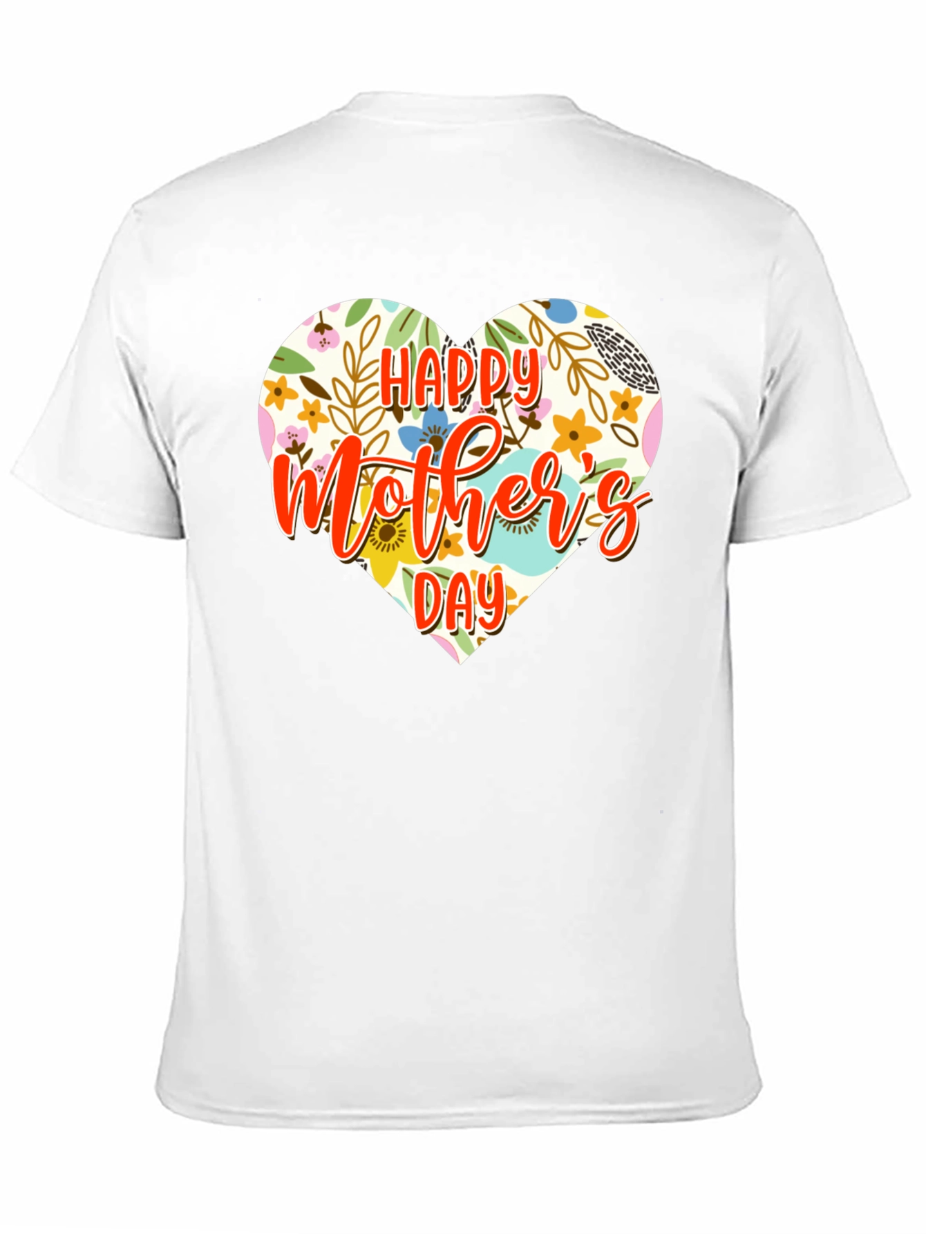 Happy Mothers Day Floral Heart T-Shirt