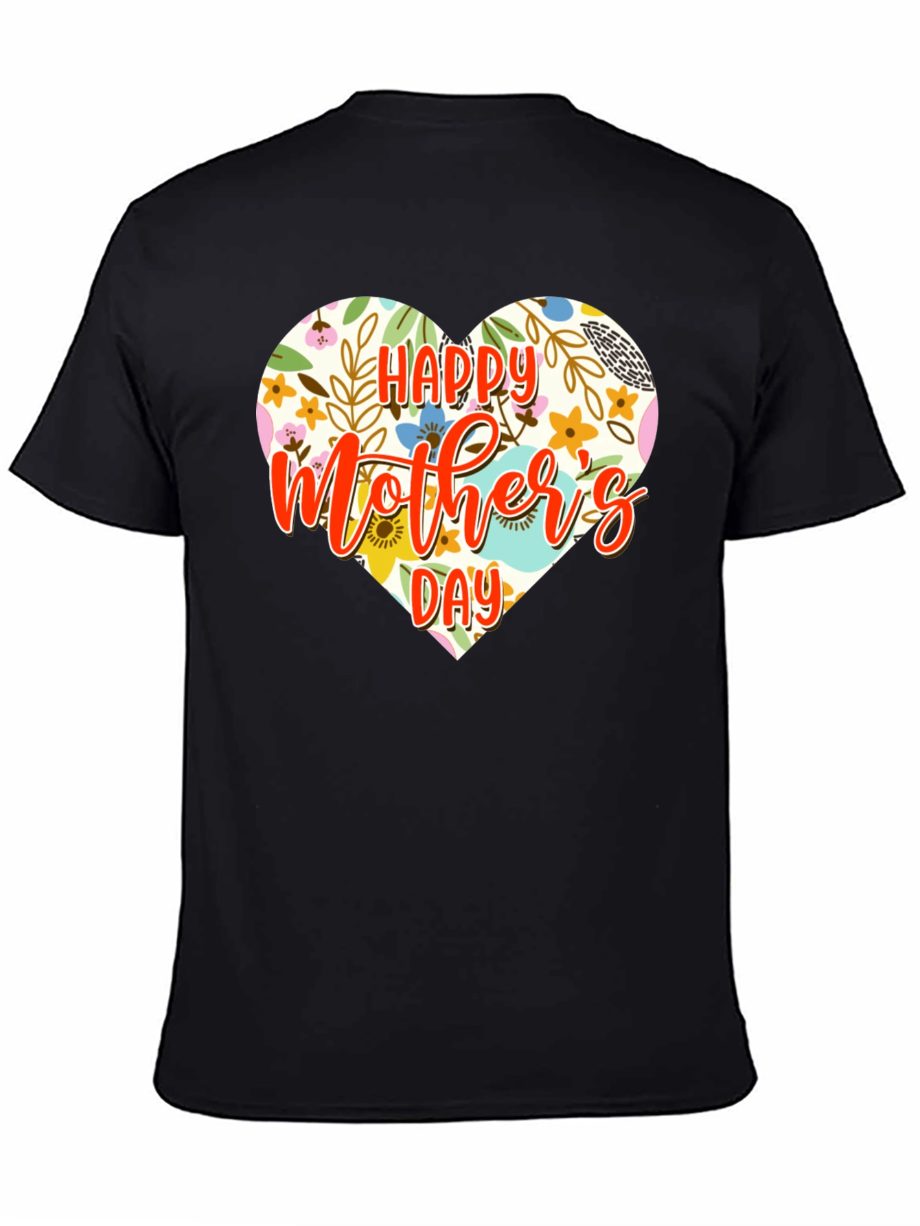 Happy Mothers Day Floral Heart T-Shirt