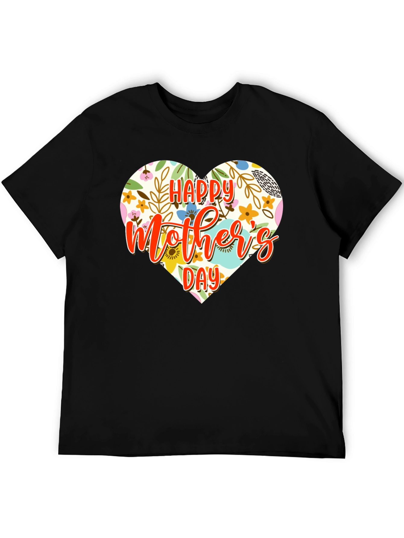 Happy Mothers Day Floral Heart T-Shirt