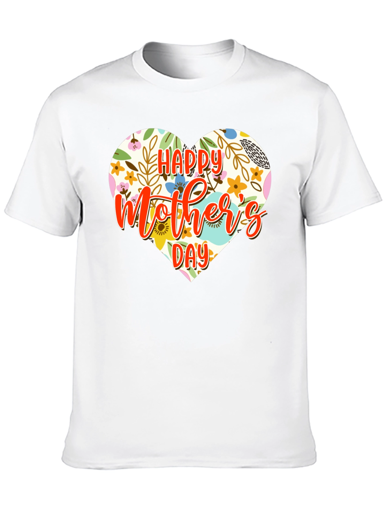 Happy Mothers Day Floral Heart T-Shirt