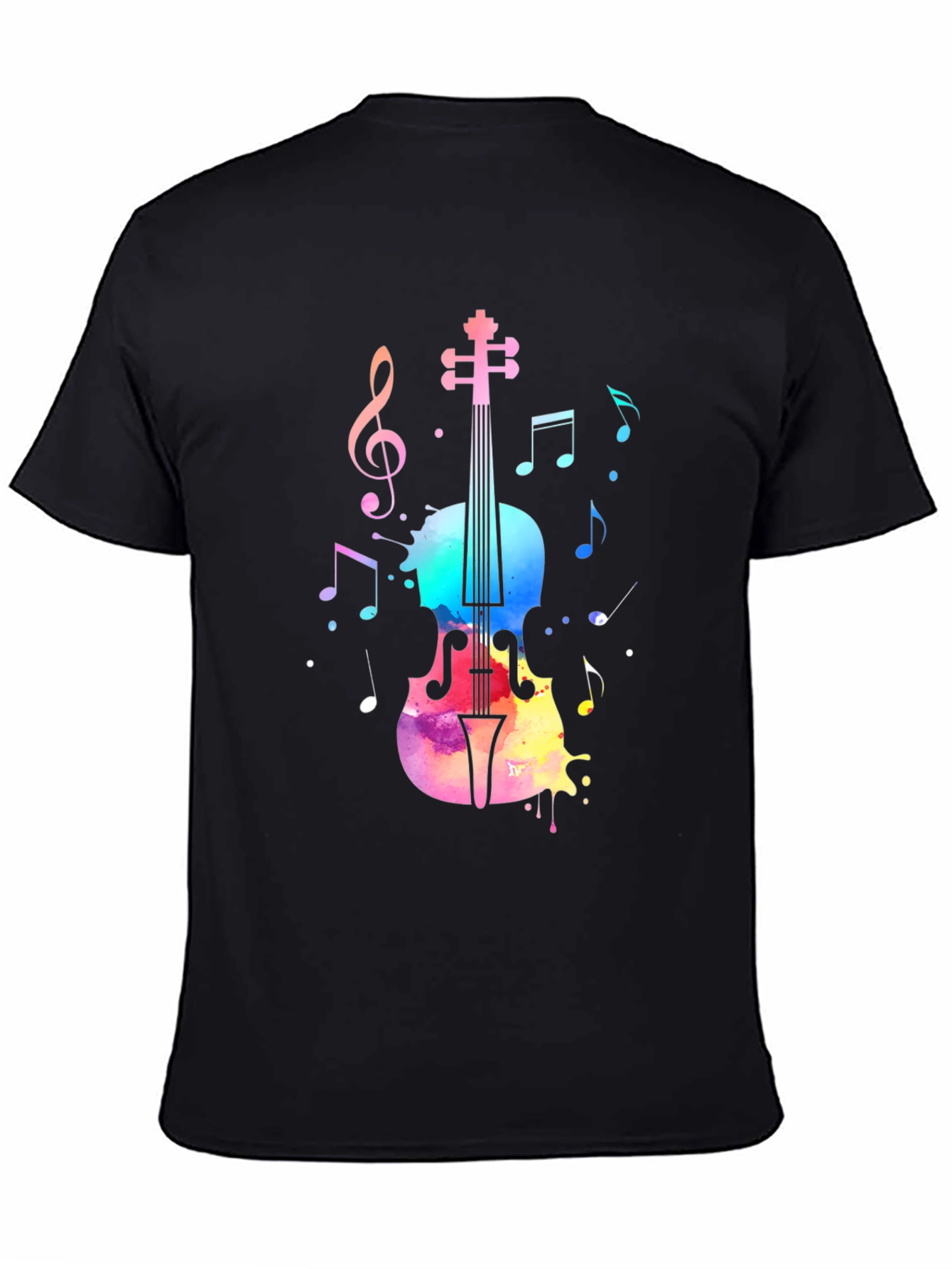 Musical Violin Graphic Print Tee
