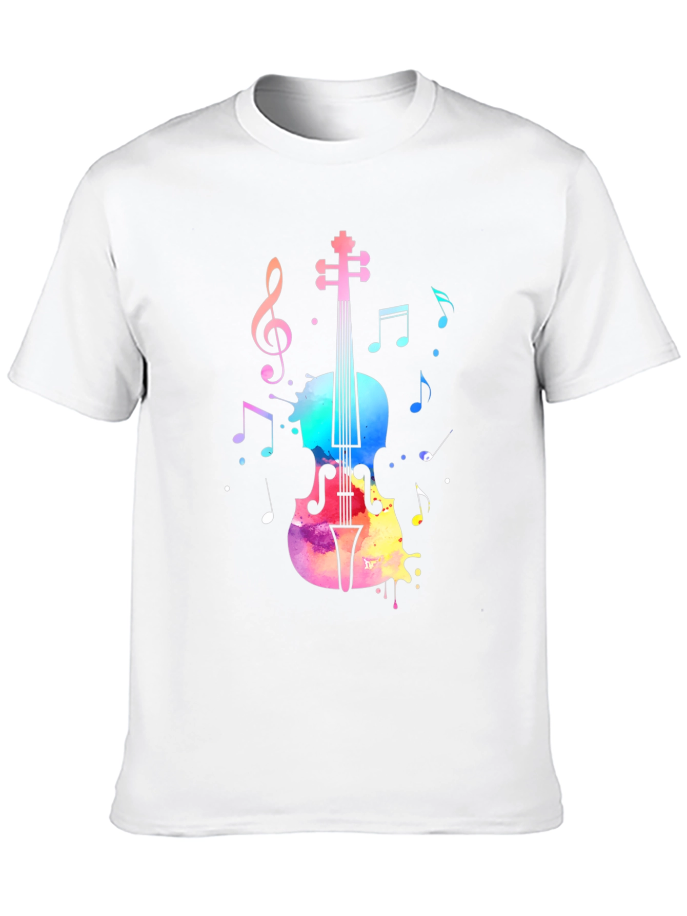 Musical Violin Graphic Print Tee