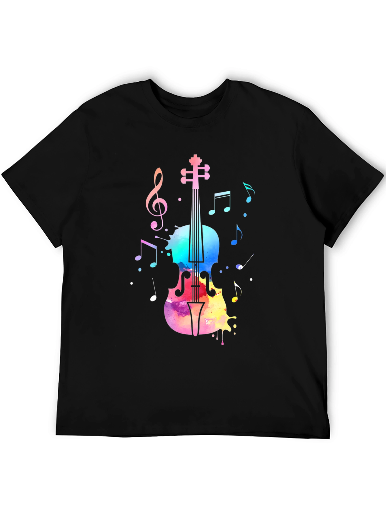 Musical Violin Graphic Print Tee