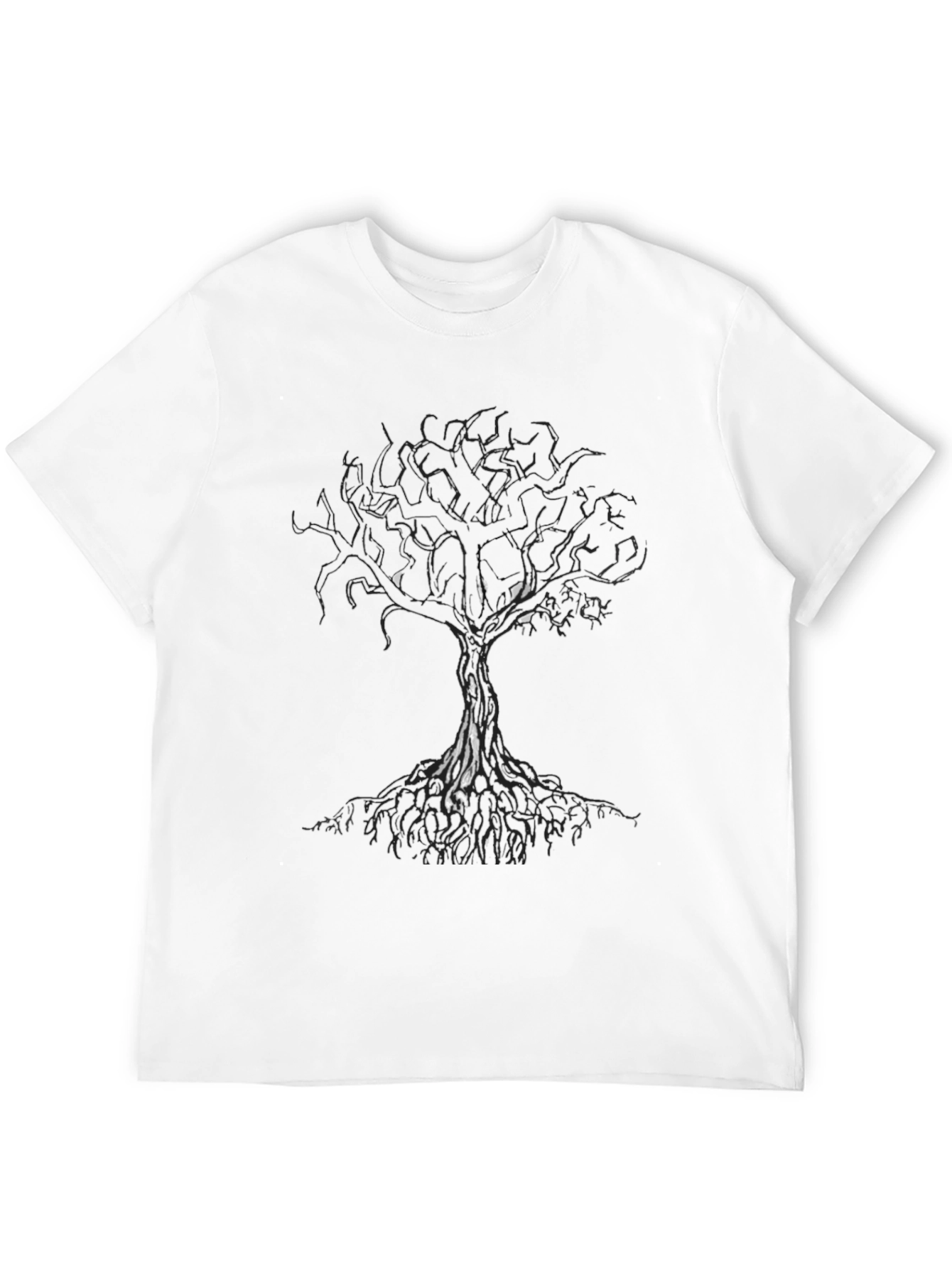Mens Black Tree Graphic T-Shirt