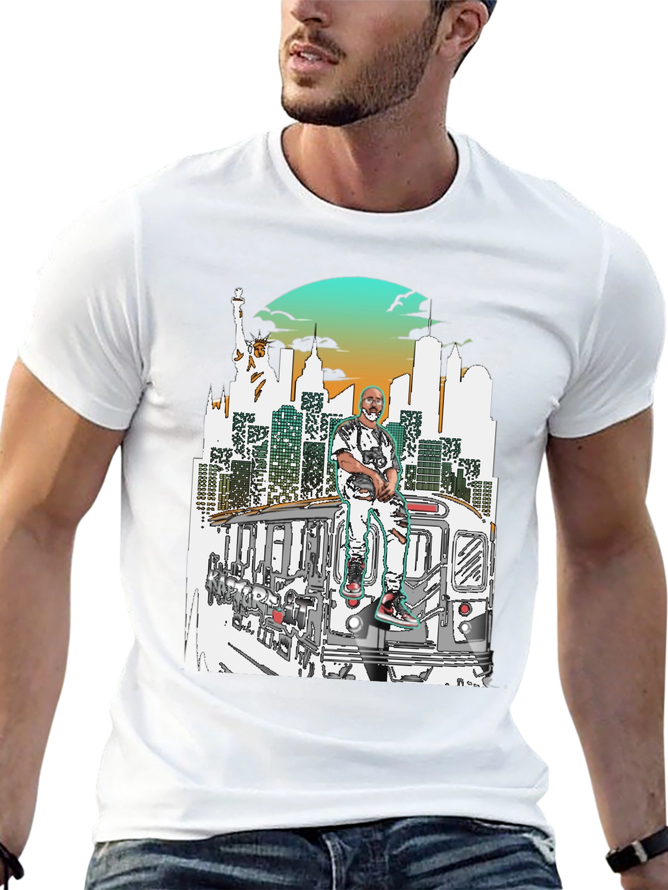 NYC Subway Graphic T-Shirt - Streetwear Style
