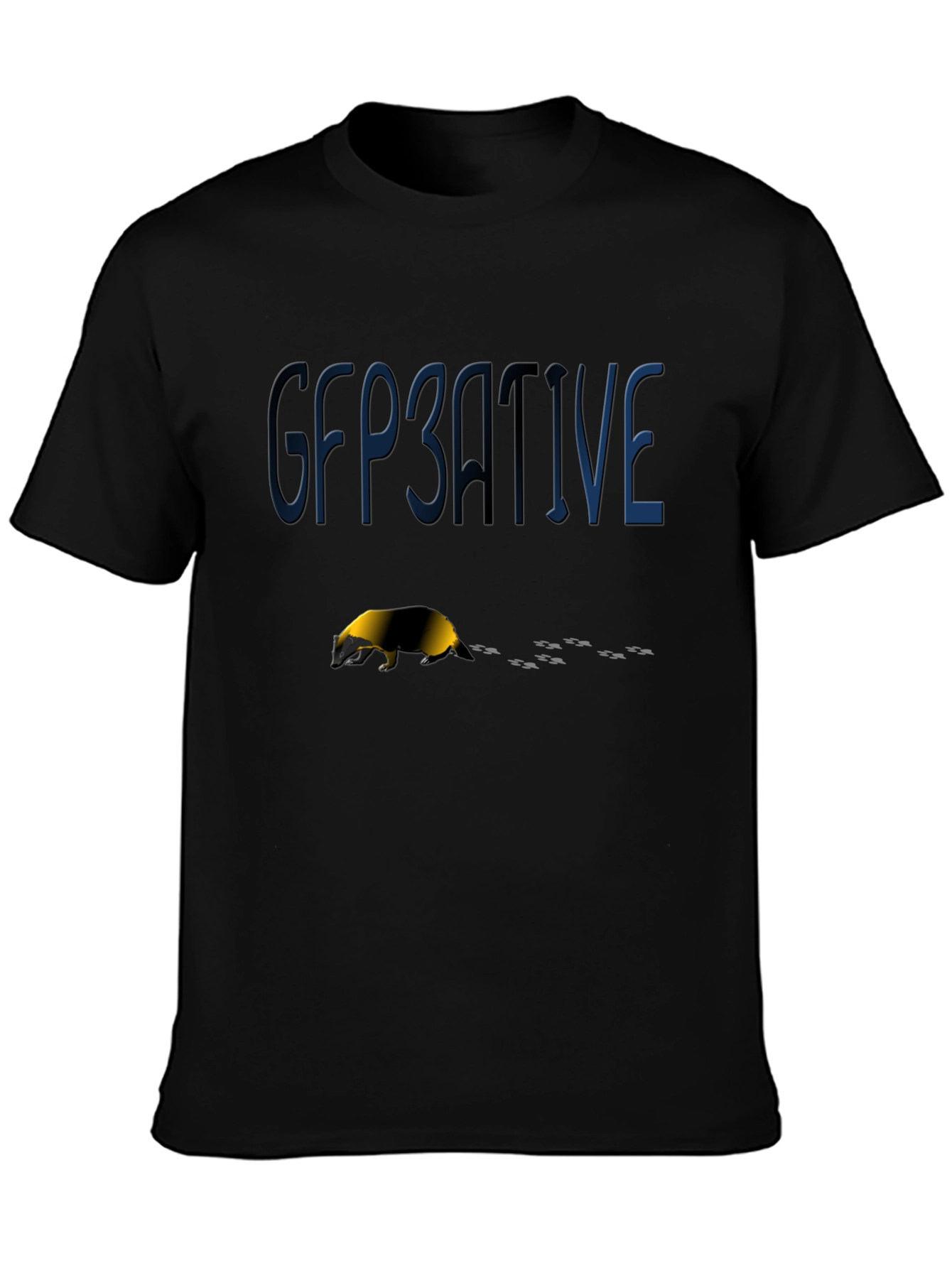 GFP3ATIVE Badger Graphic T-Shirt - Black