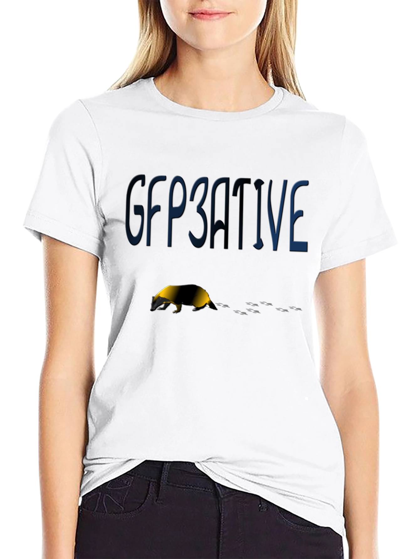 GFP3ATIVE Badger Graphic T-Shirt - Black