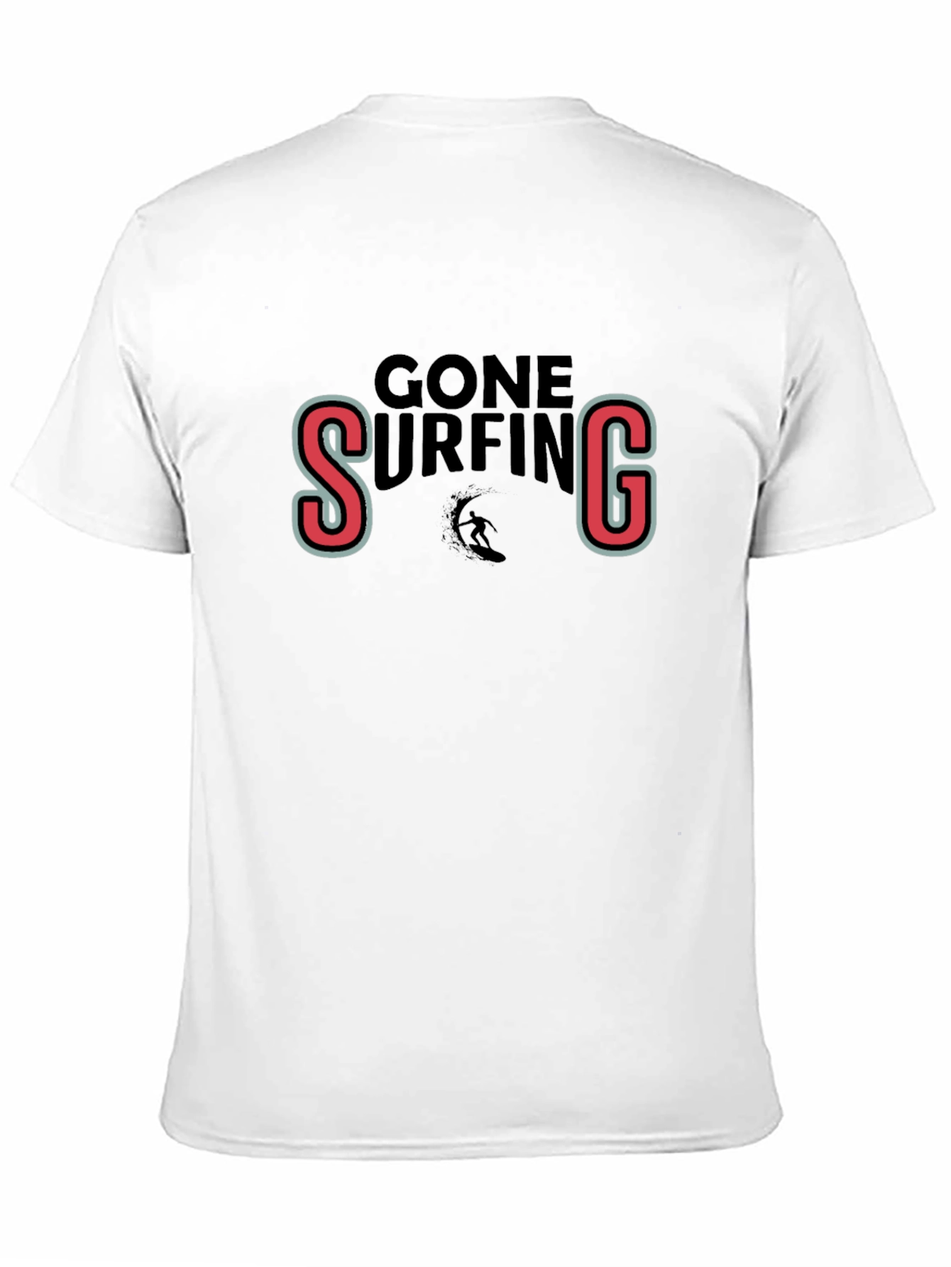 Gone Surfing Black Graphic Tee Shirt