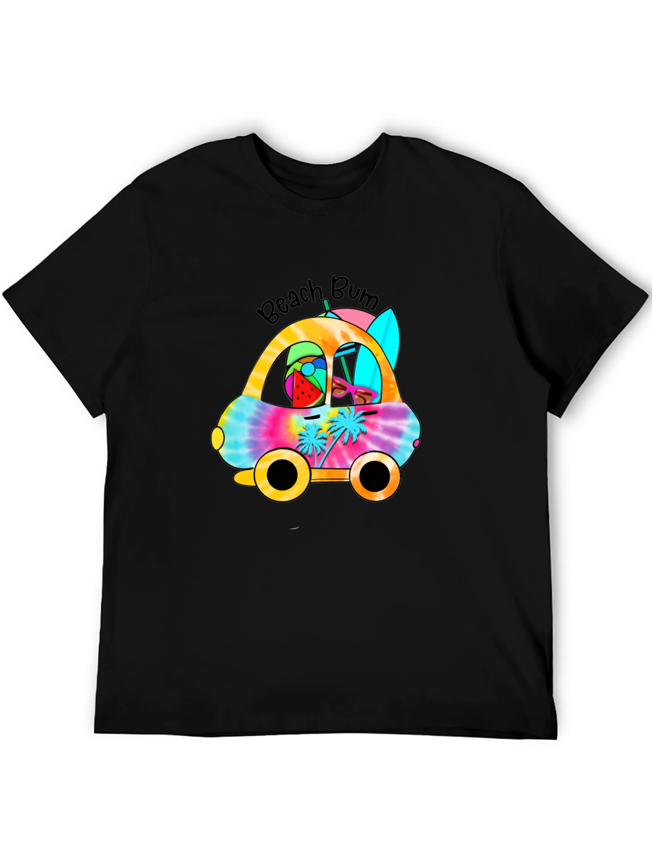 Beach Bum Tie Dye Car T-Shirt