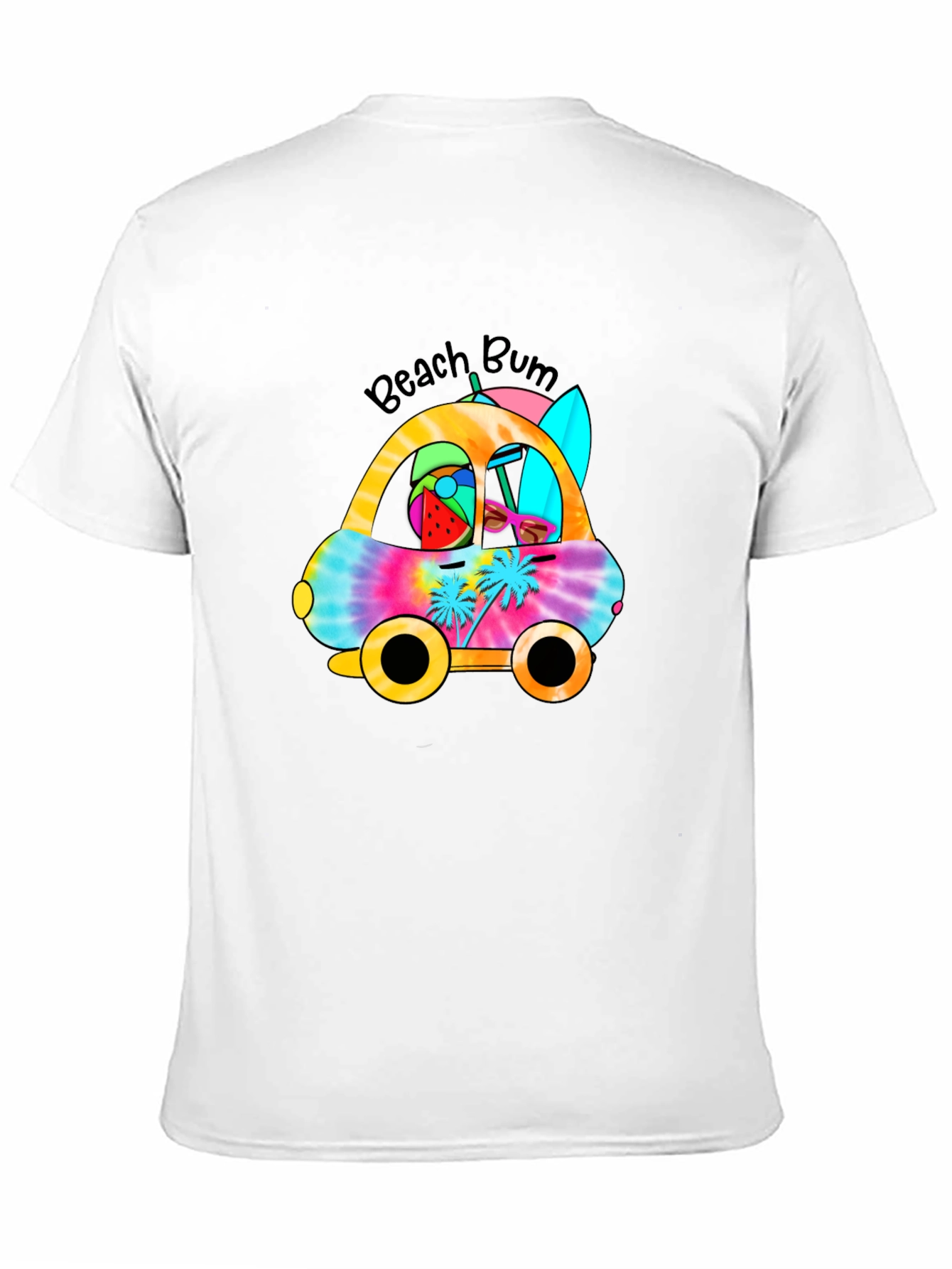 Beach Bum Tie Dye Car T-Shirt
