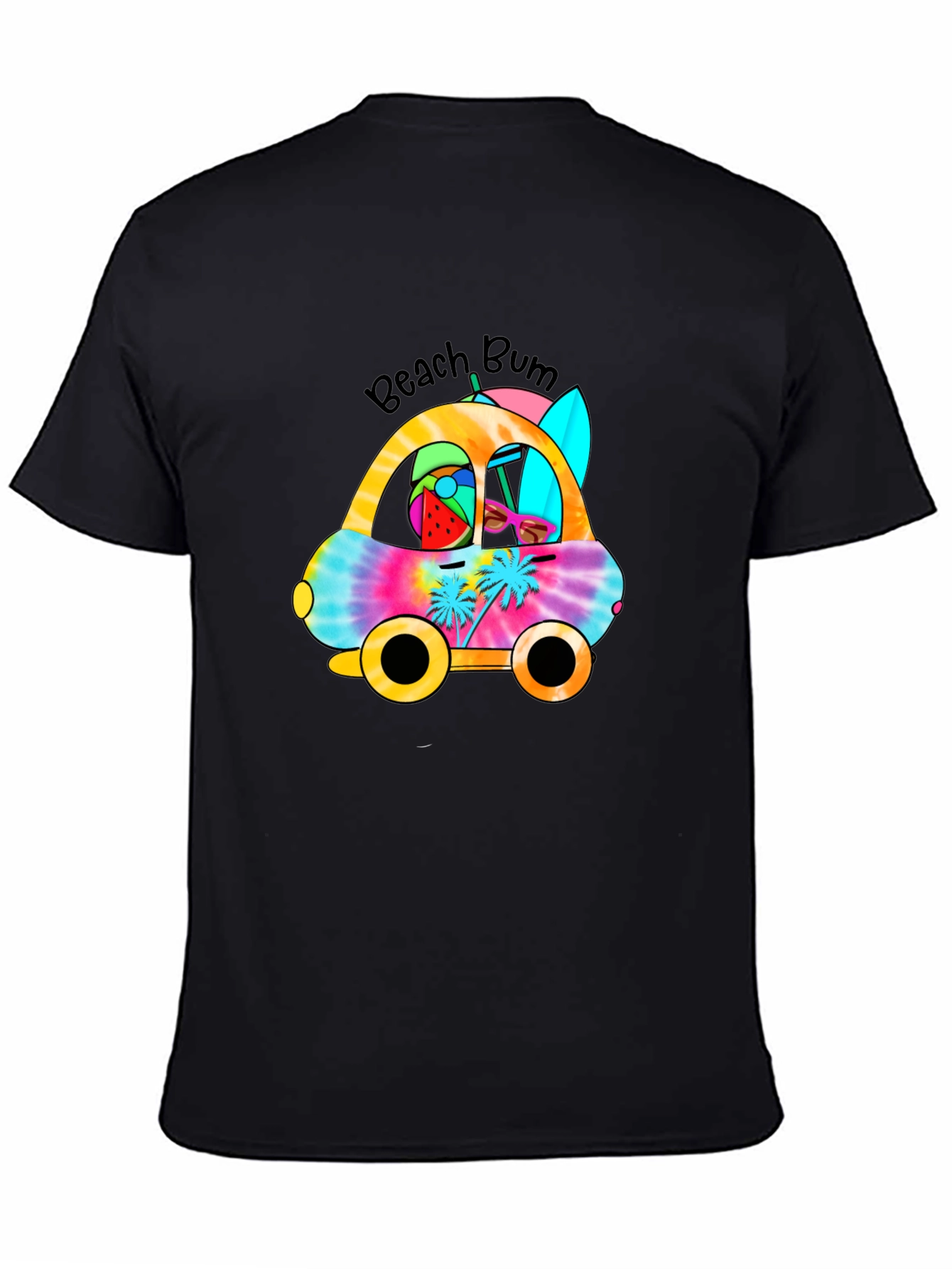 Beach Bum Tie Dye Car T-Shirt