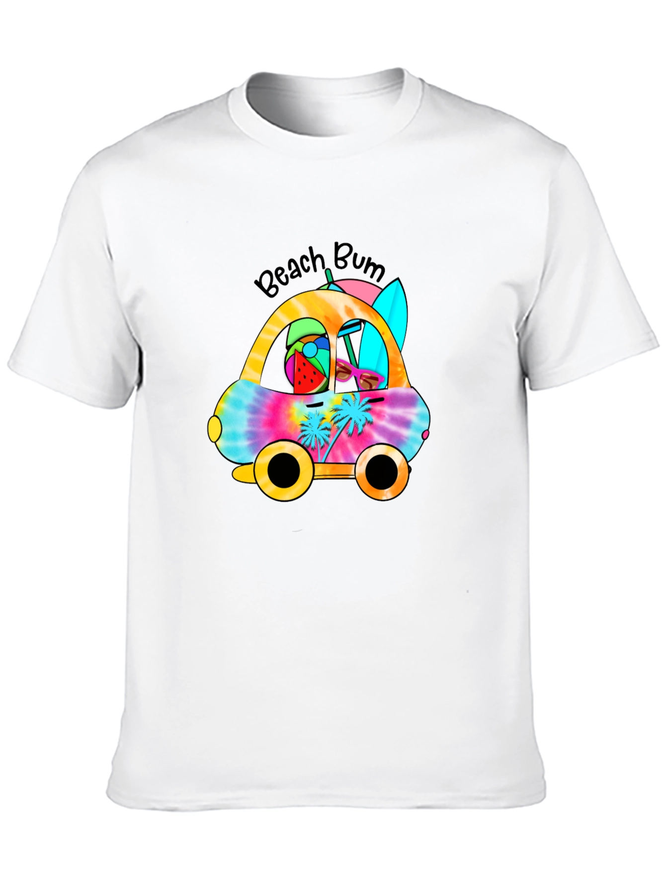 Beach Bum Tie Dye Car T-Shirt