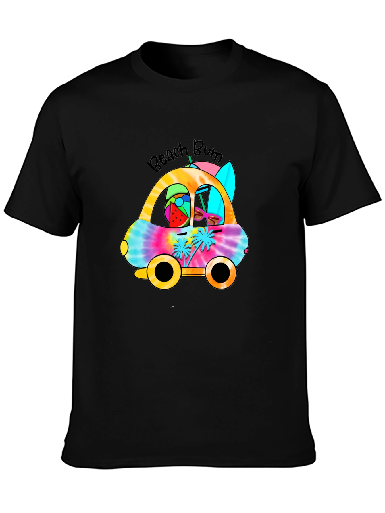 Beach Bum Tie Dye Car T-Shirt