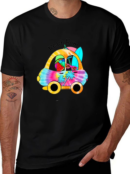 Beach Bum Tie Dye Car T-Shirt