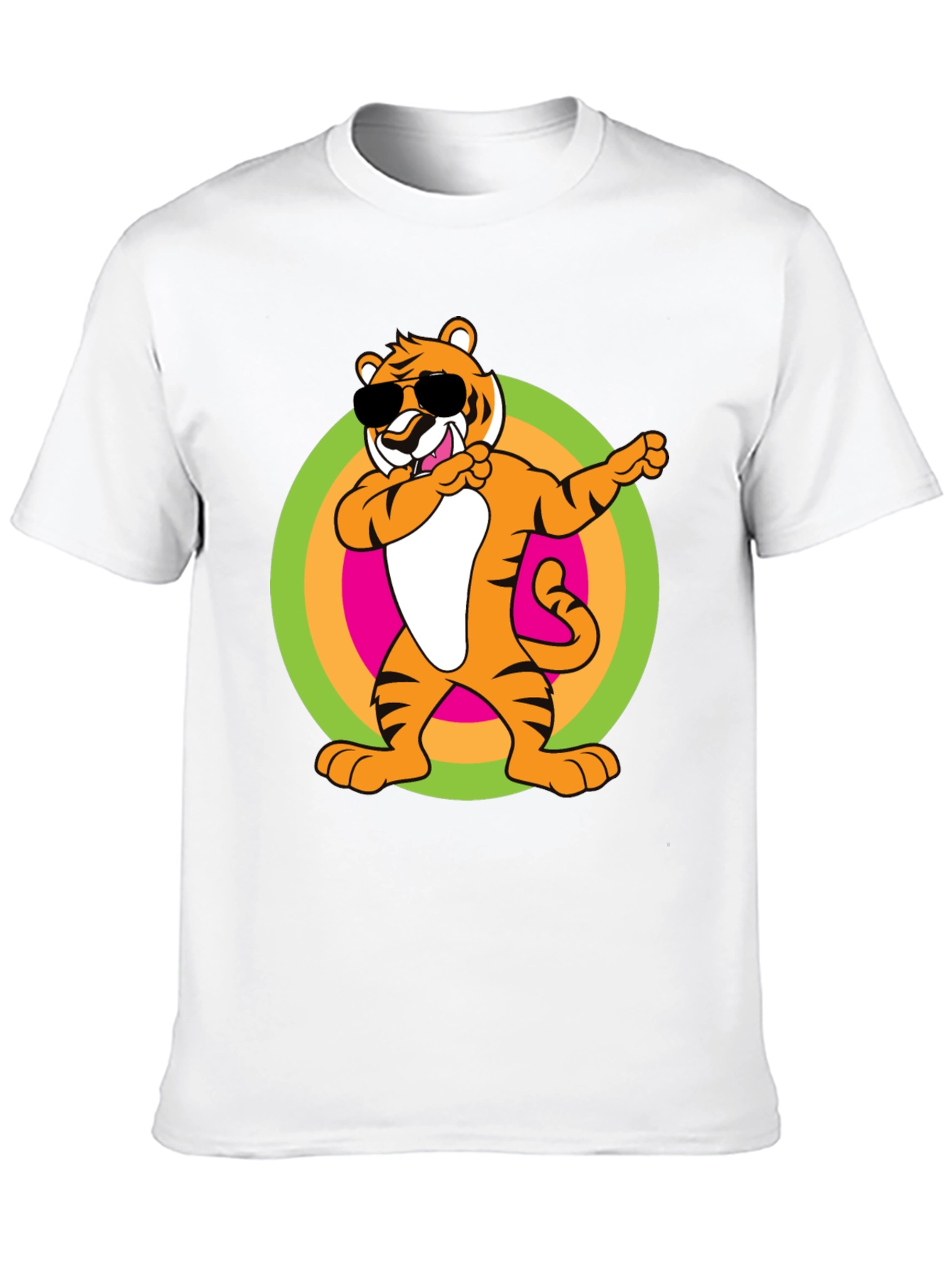 Dabbing Tiger Graphic Black T-Shirt