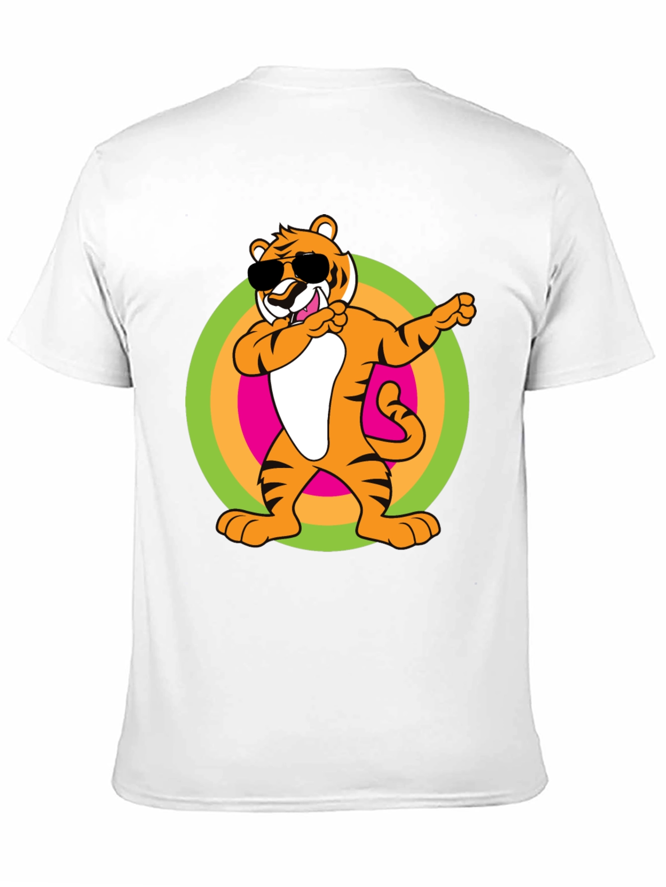 Dabbing Tiger Graphic Black T-Shirt