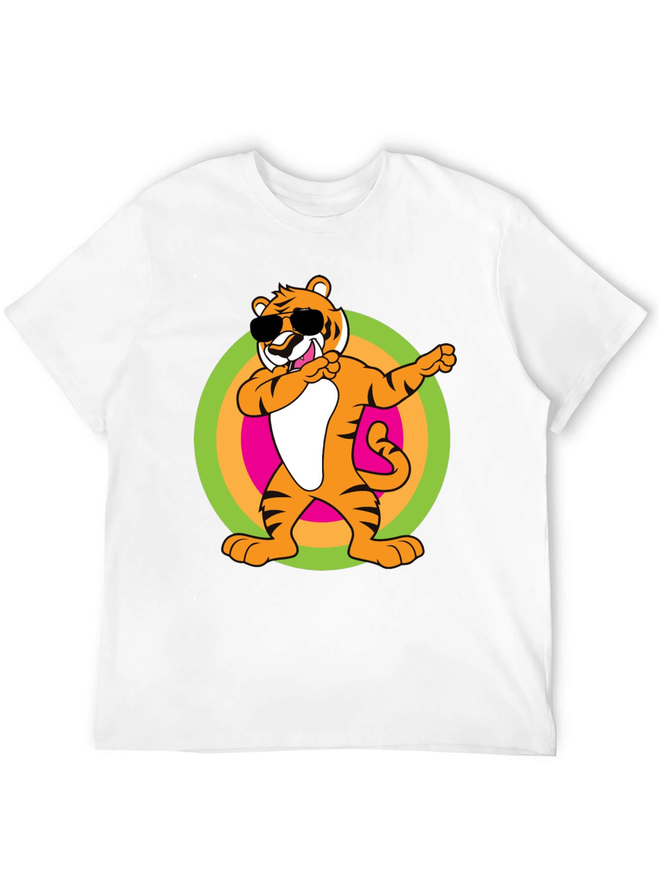 Dabbing Tiger Graphic Black T-Shirt