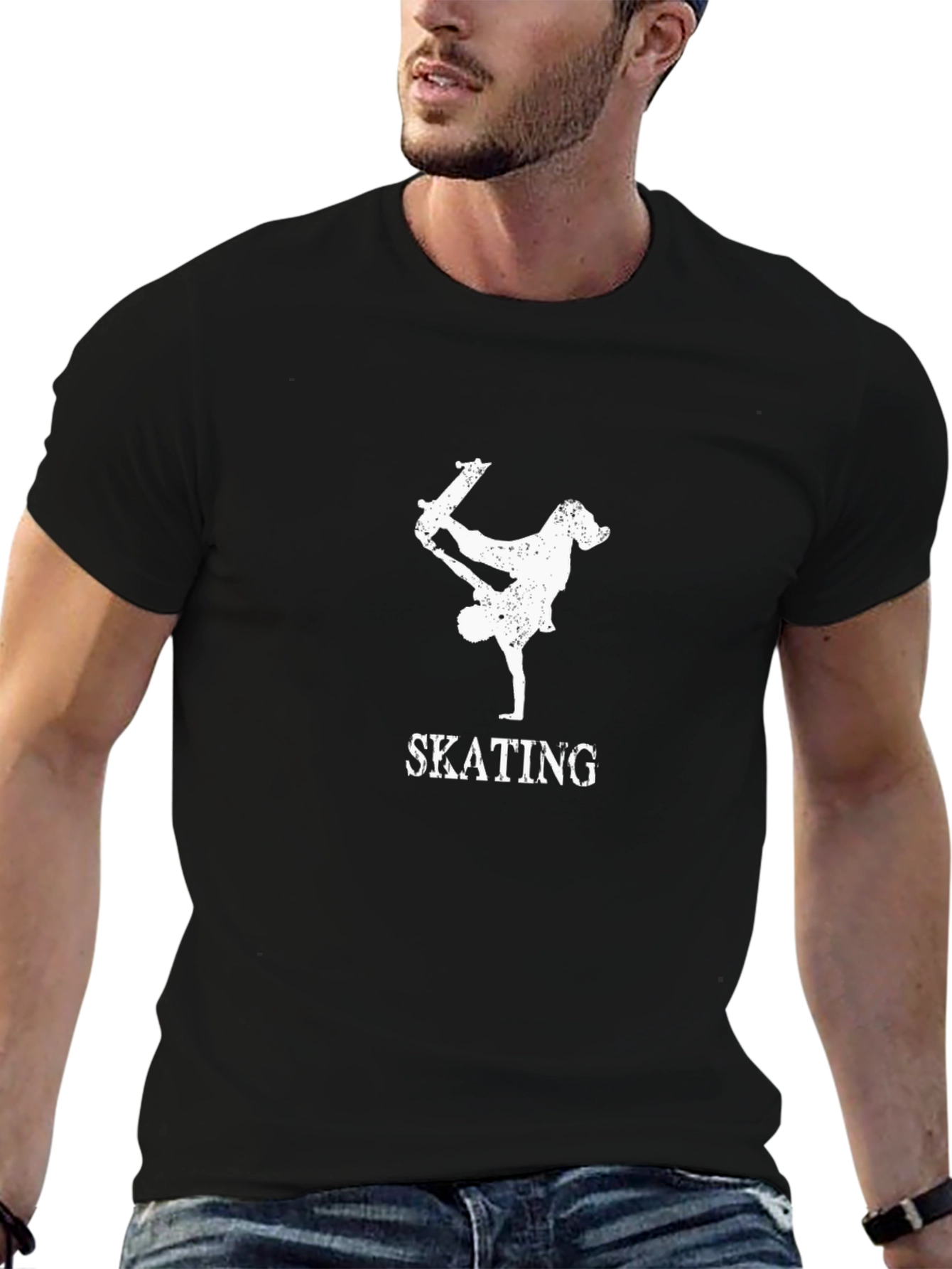 Skating Stunt Tee - Cool Graphic Print T-Shirt